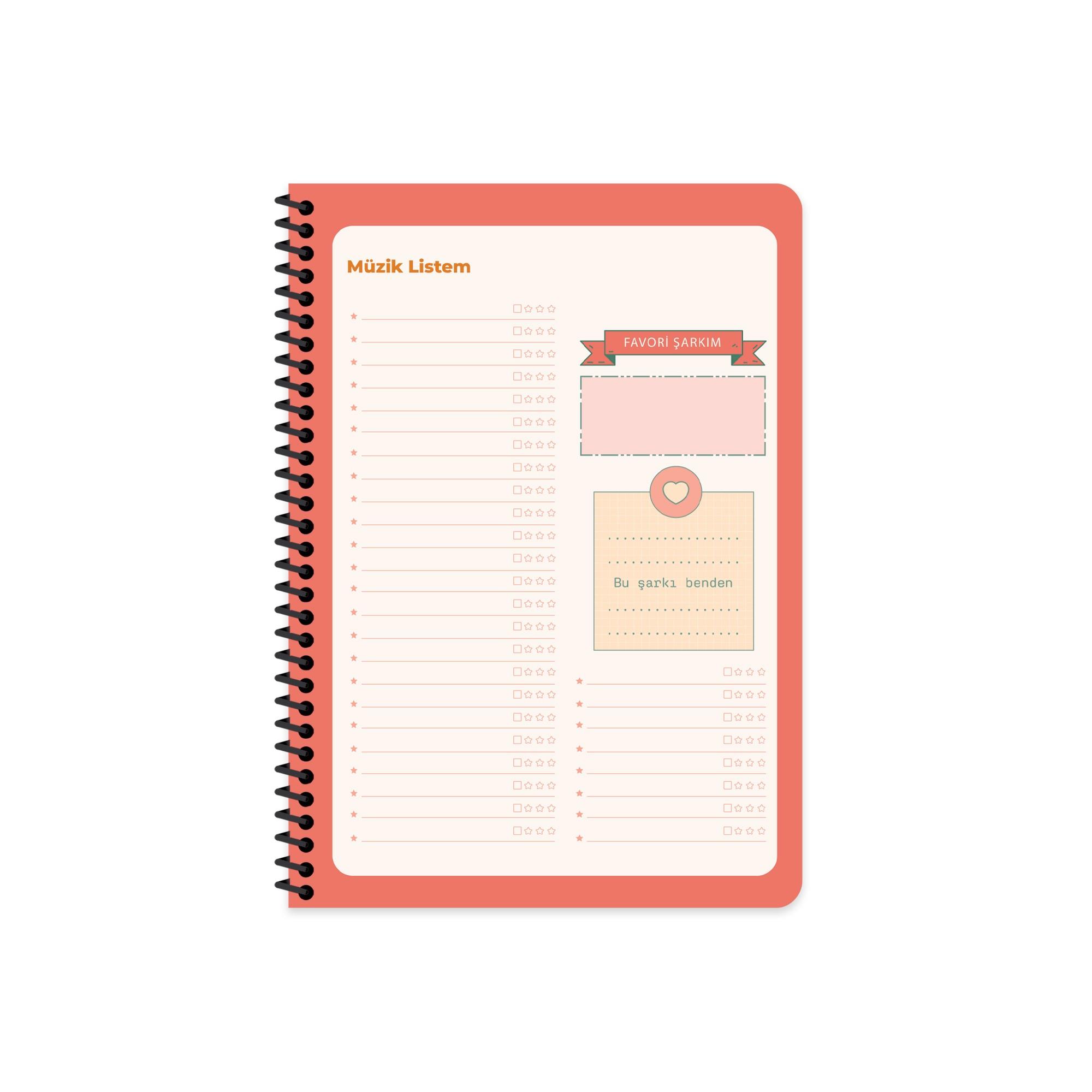 Masaüstü Planlayıcı Sert Kapak Süresiz Ajanda 13,5 x 21 cm - Sarı