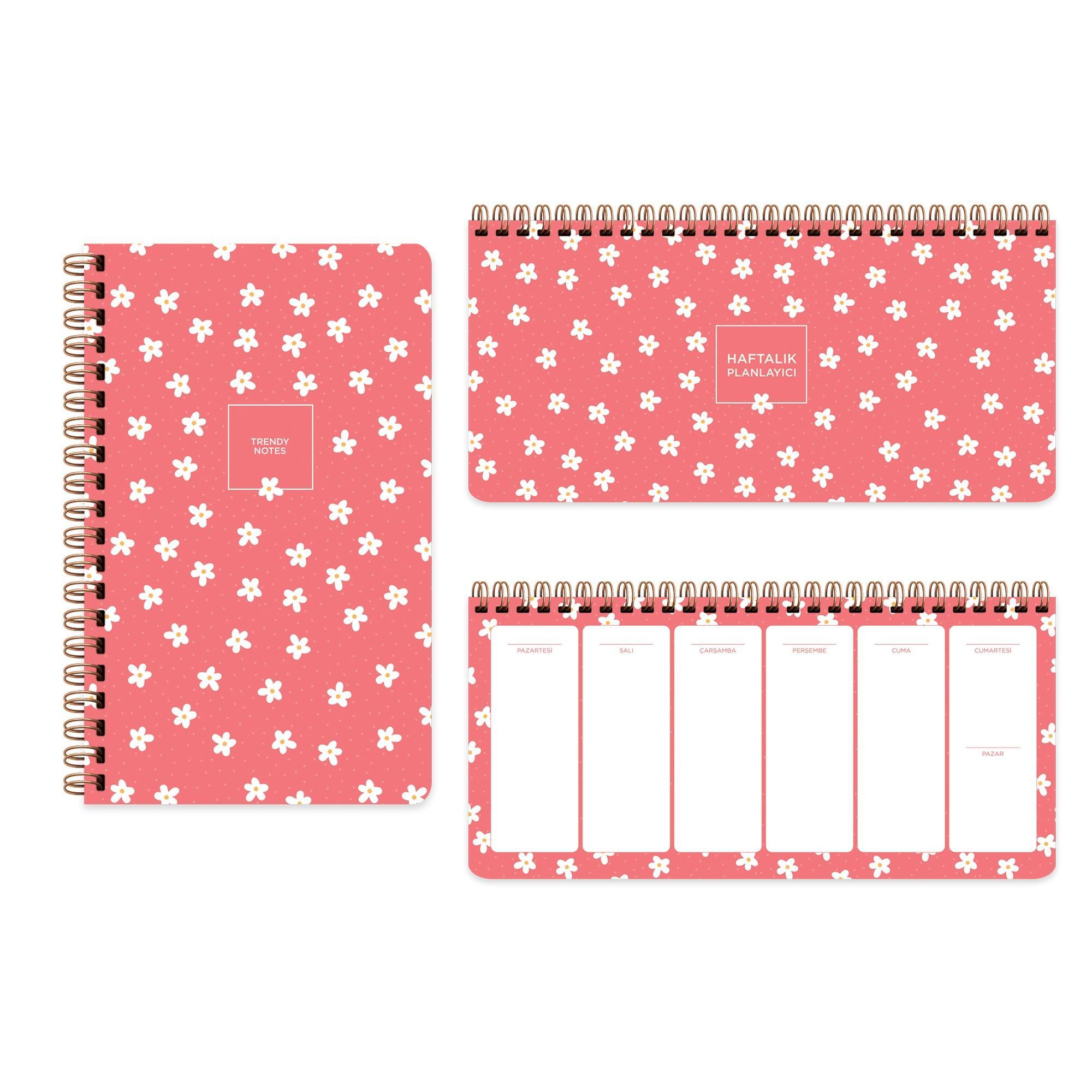 Minik Papatya Haftalık Planlayıcı ve Defter Seti