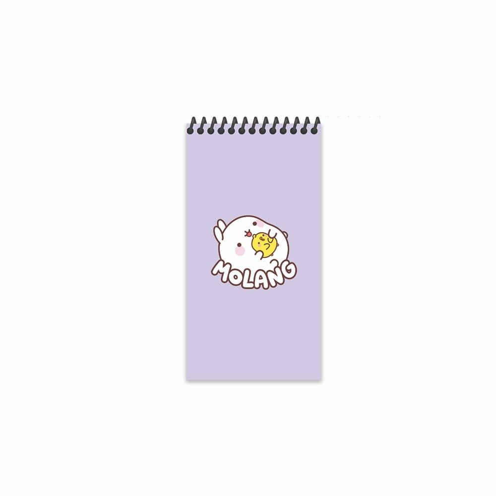 Molang 10x19 Spiralli Karton Kapak Çizgili Defter - Mor