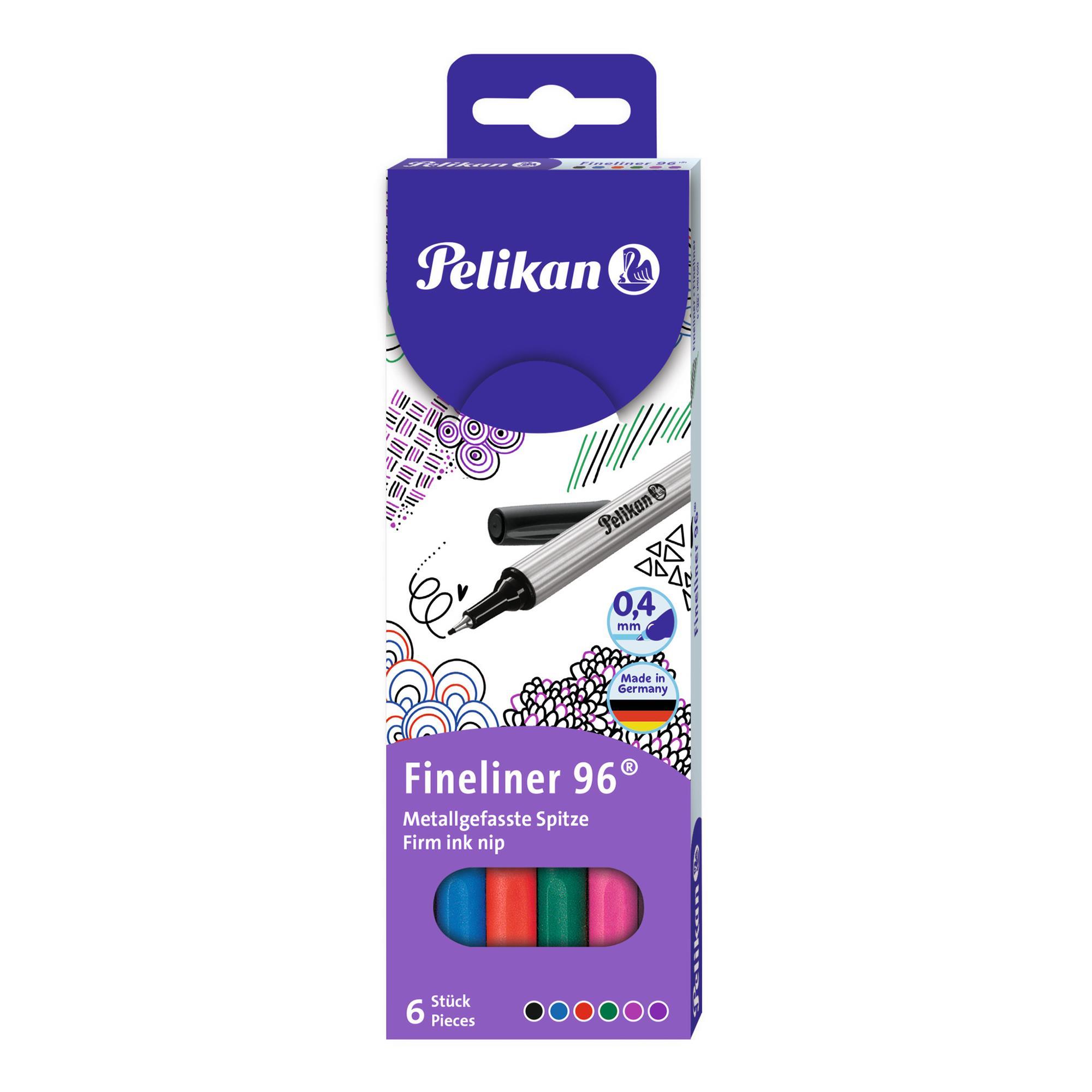 Pelikan Fineliner 6lı Karışık Renk Kutu