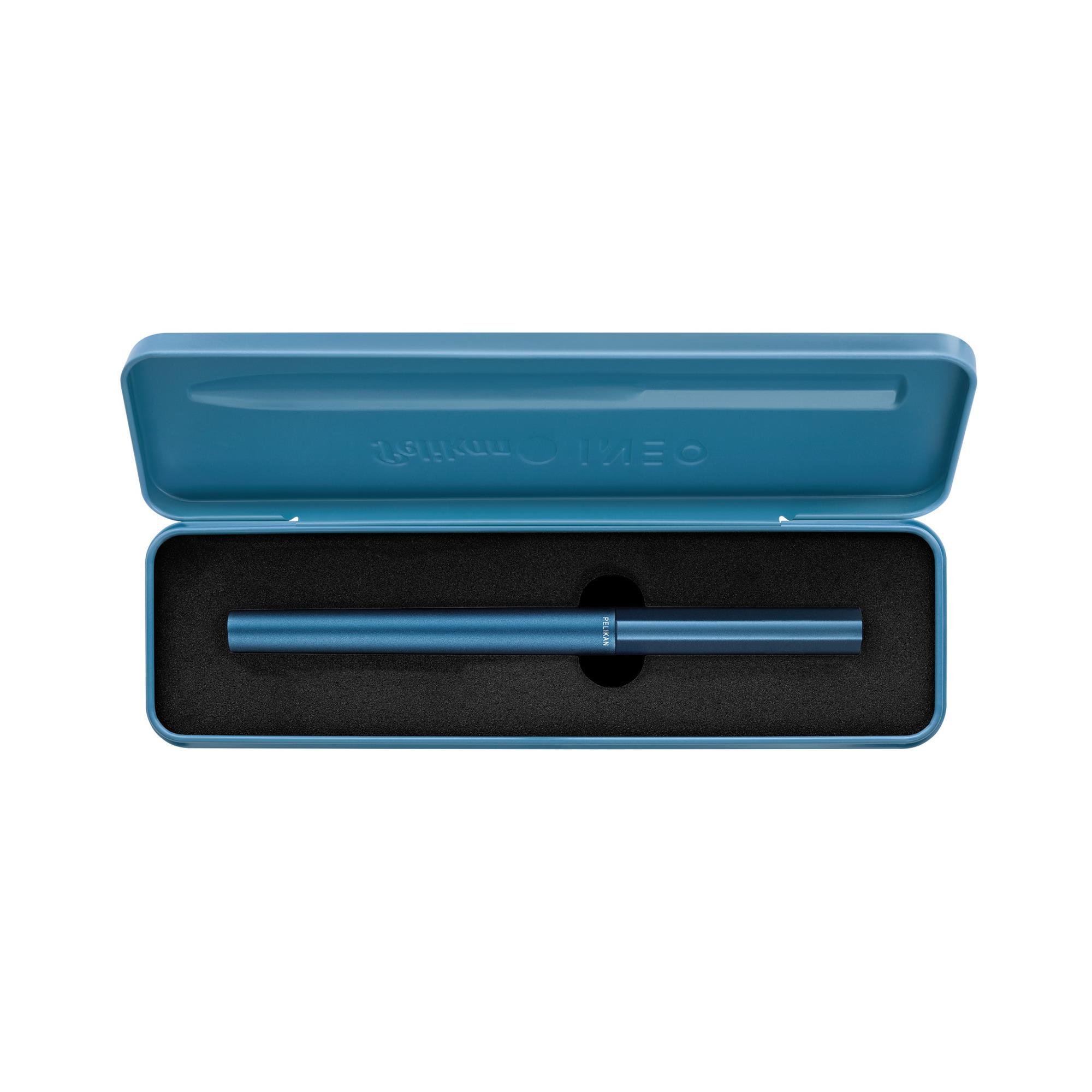 Pelikan INEO Dolma Kalem Metal Kutu Okyanus Mavi (M)