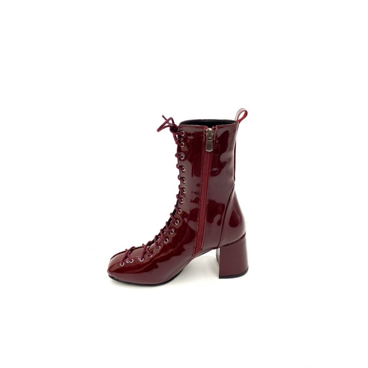 5 Cm Topuklu Zara Model Bagicik Detayli  Postal Bordo.rgn