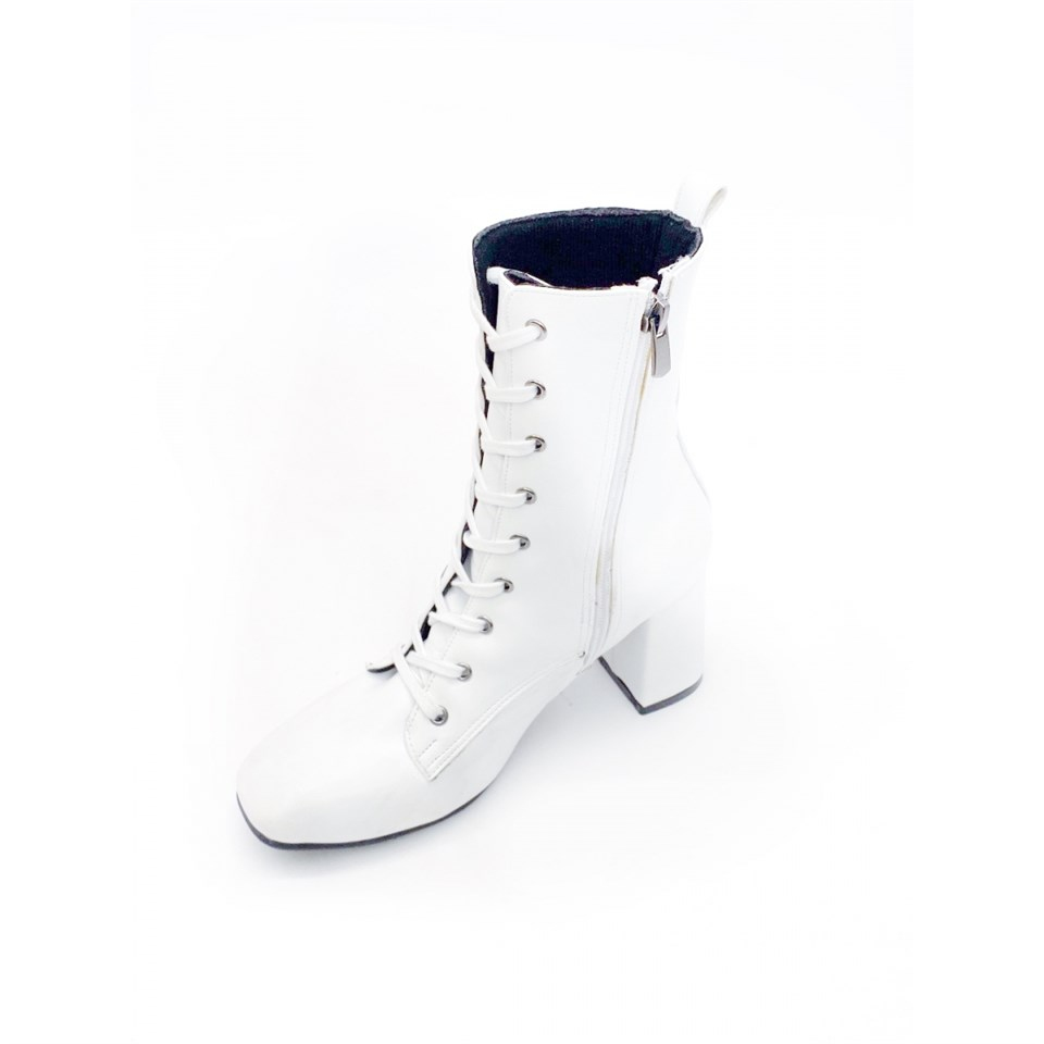 6 Cm Topuklu Zara Model Bagcik Detayli Postal Beyaz