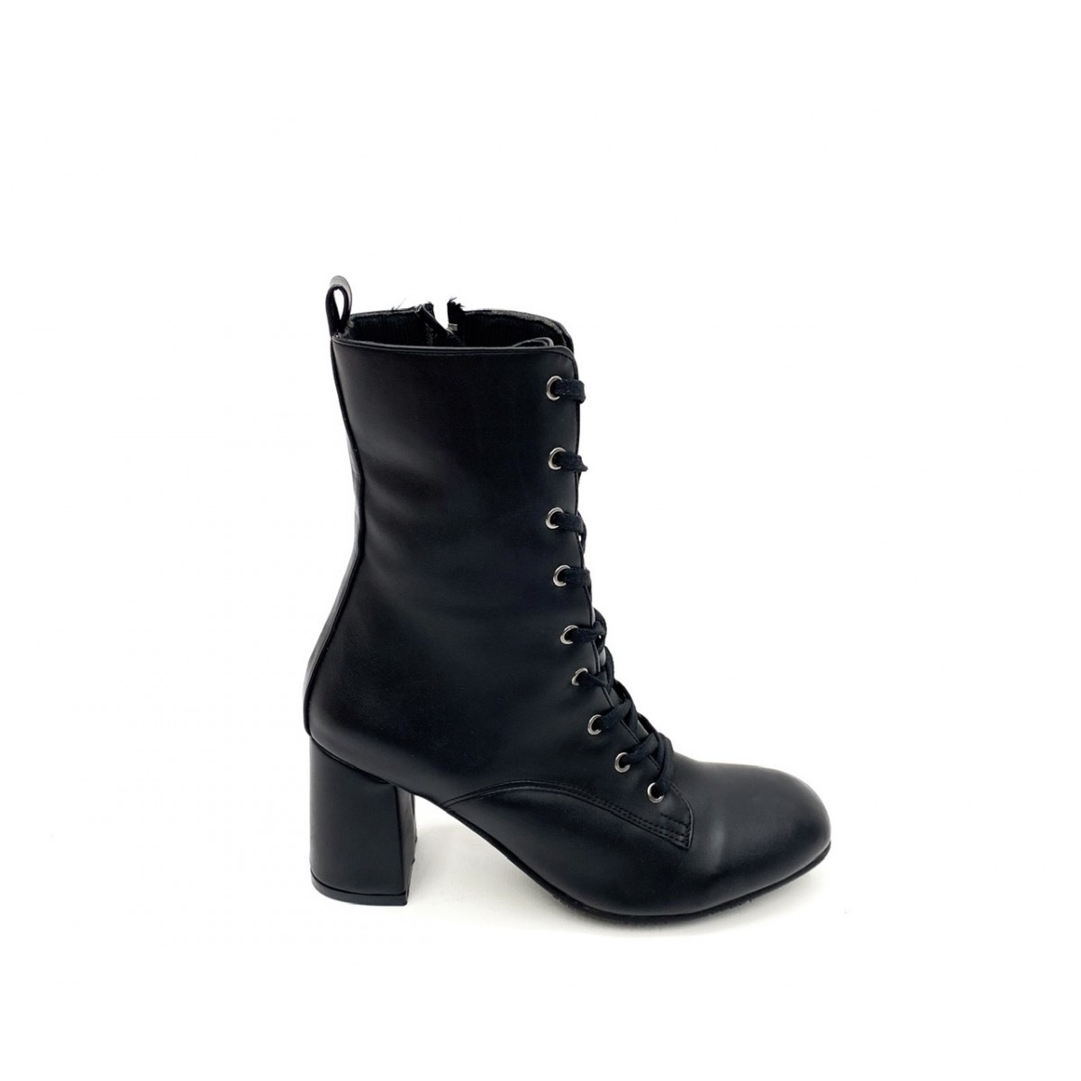 6 Cm Topuklu Zara Model Bagcik Detayli Postal Siyah
