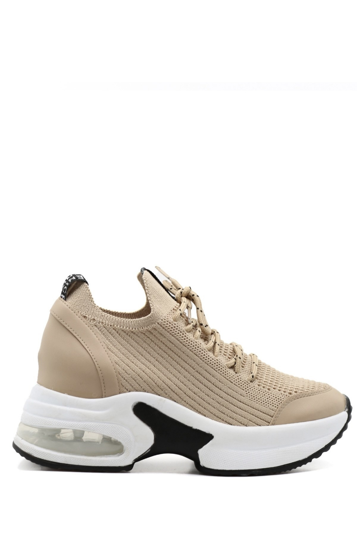 Afrodi̇t Model 10 Cm Gi̇zli̇ Topuk Tri̇ko Detayli Spor Sneakers Spor Ayakkabi Nut