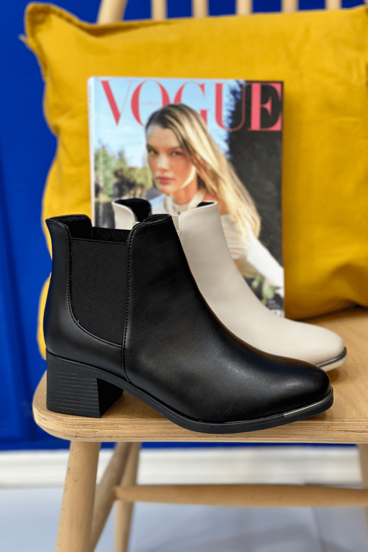 ALVİN  5 Cm Topuklu Zara Model Kisa Bot Siyah