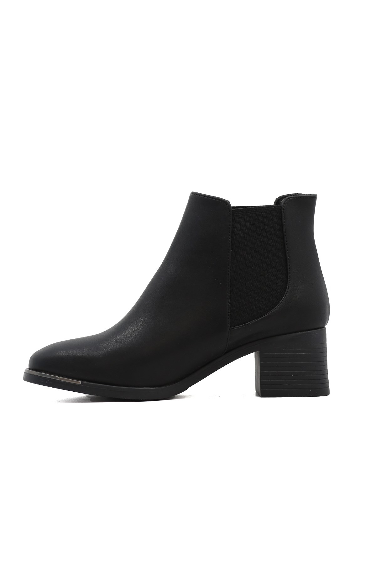 ALVİN  5 Cm Topuklu Zara Model Kisa Bot Siyah