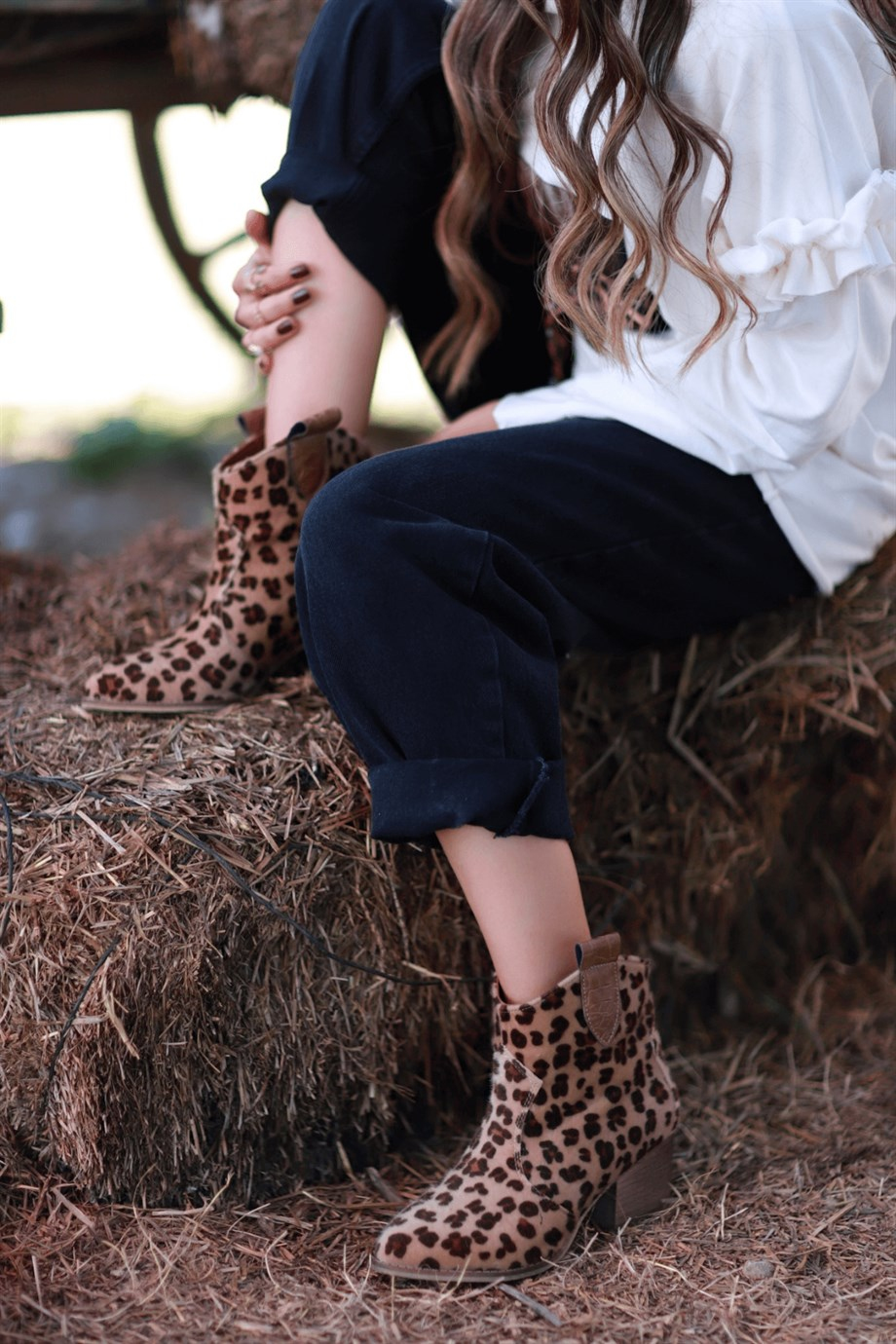 ALYA MODEL 5 Cm Topuklu Kisa Western Bot Leopar