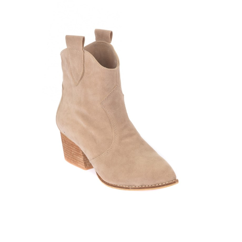 ALYA MODEL 5 Cm Topuklu Kisa Western Bot Ten Suet