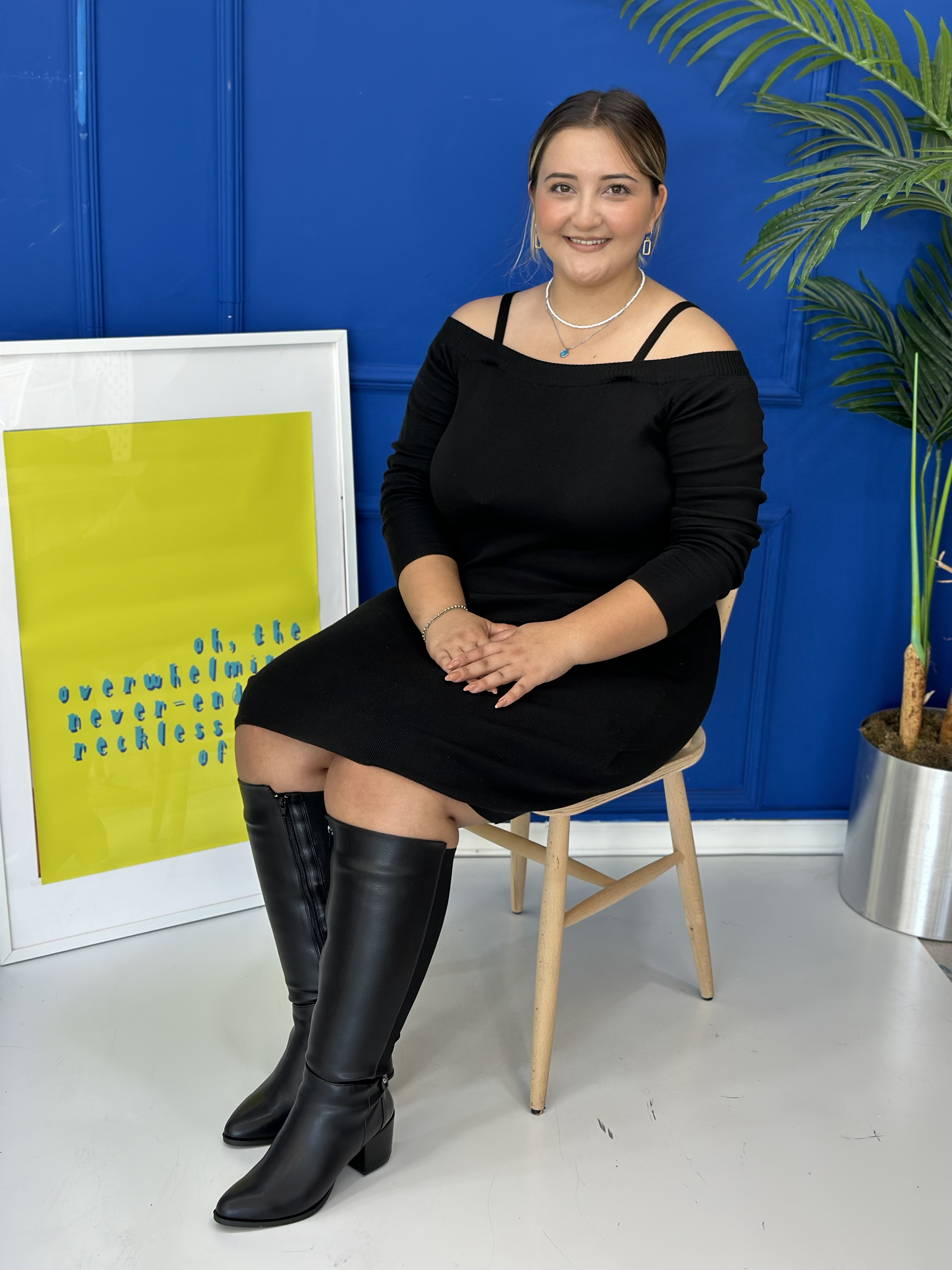 BARNEY MODELB PREMİUM KALİTE  5 CM TOPUKLU  SİHİRLİ ÇİZME SIYAH