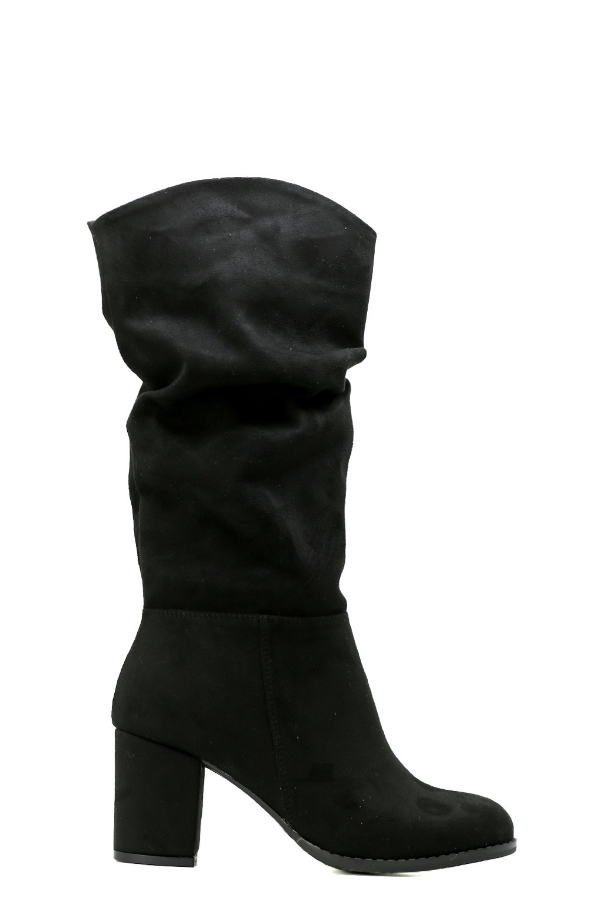 Bianca Model 5 Cm Topuklu Yeni̇ Sezon Körüklü Çi̇zme Siy.suet