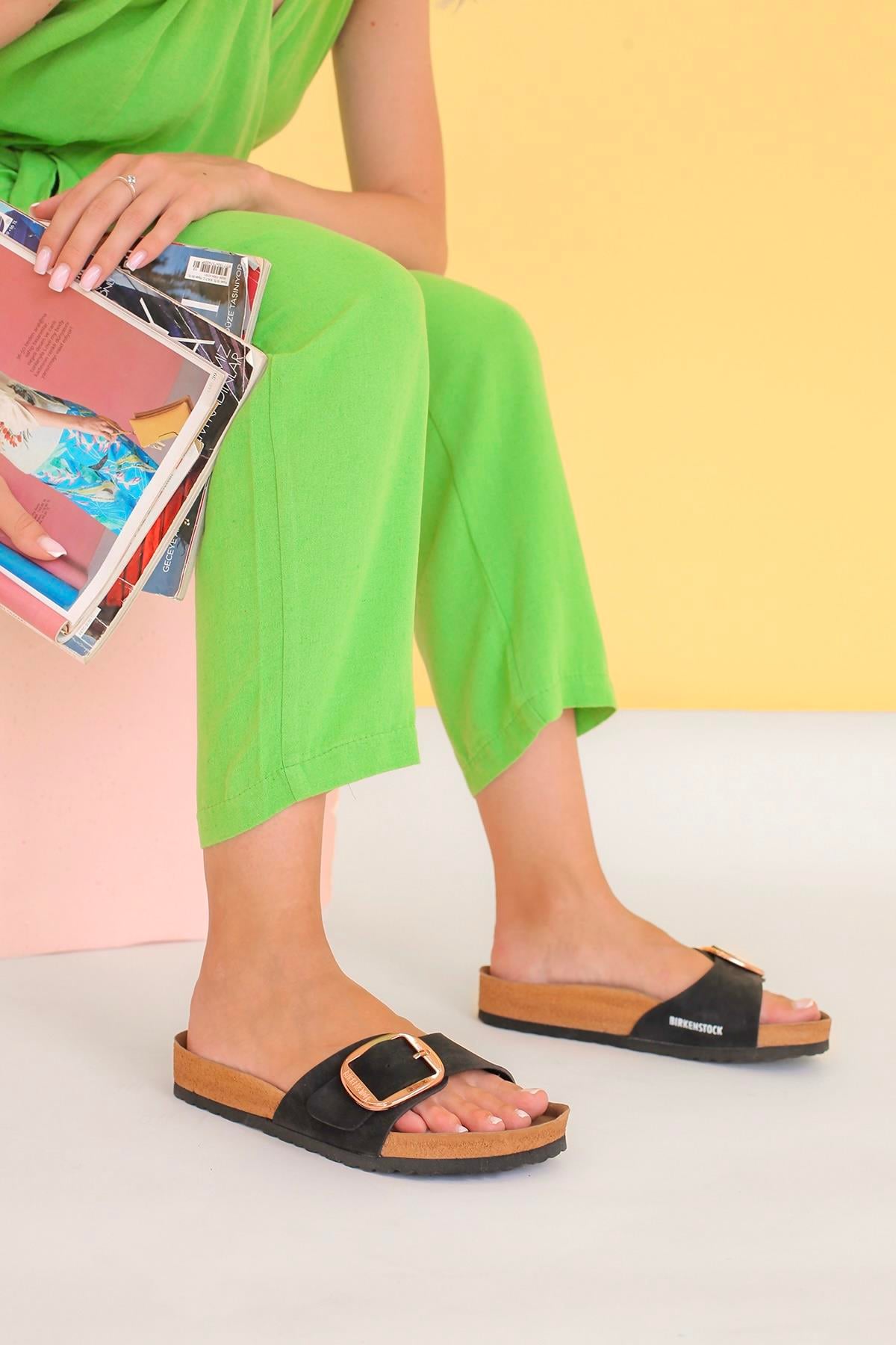 BIRKENSTOCK YENİ SEZON TEK BANT MODEL TERLİK SIYAH