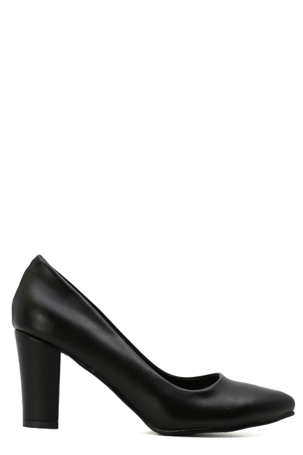 Bri̇llan 7 Cm Kalin Topuklu Sti̇letto Siyah