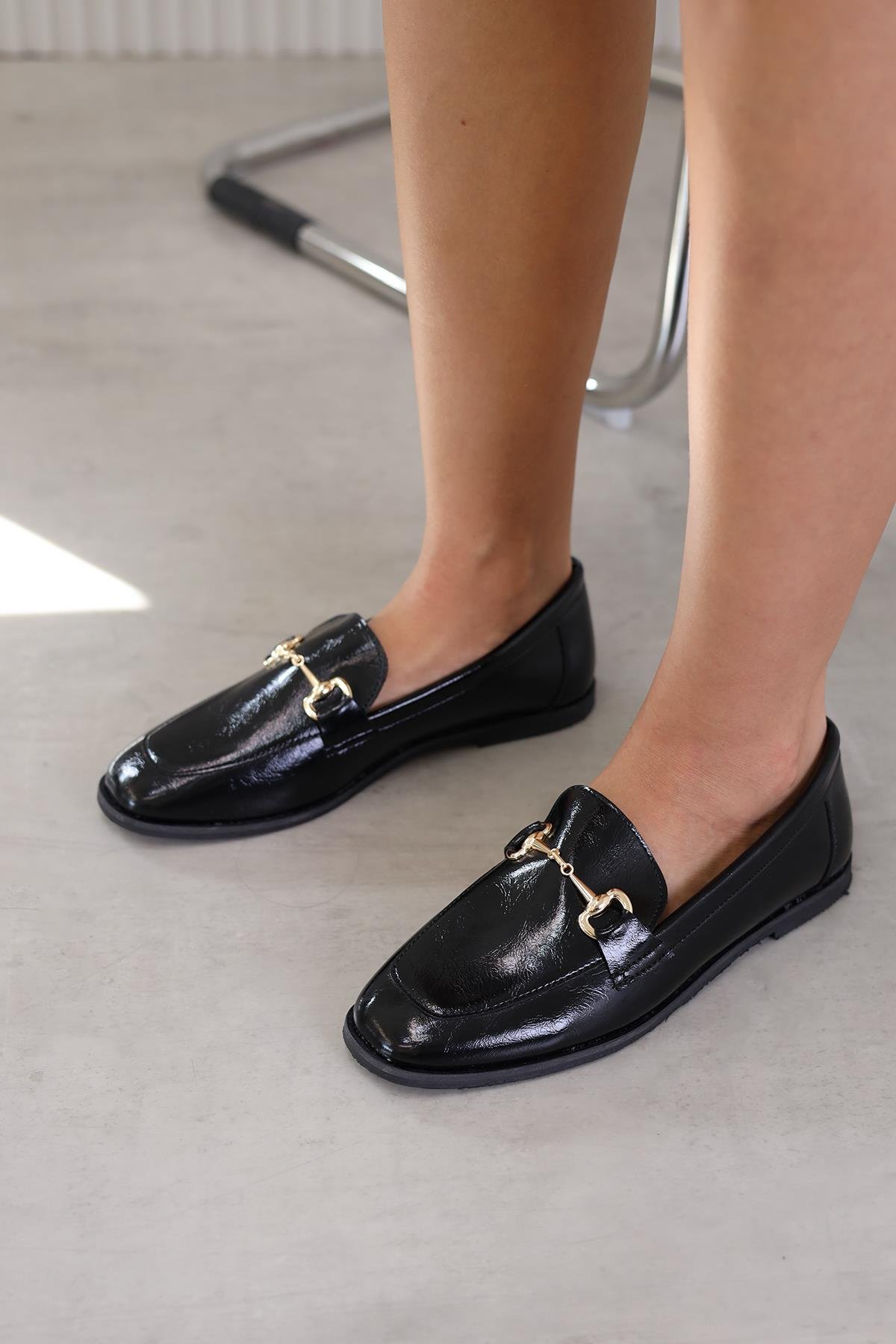 cont model yeni sezon babet loafer SIYAH