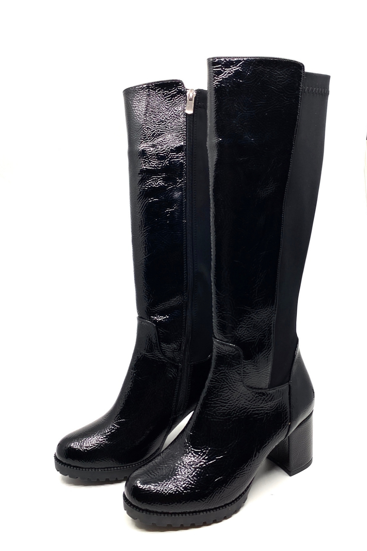 DEJA MODEL 6 Cm Topuklu Kalin Taban Sihirli Çizme siyah RUGAN