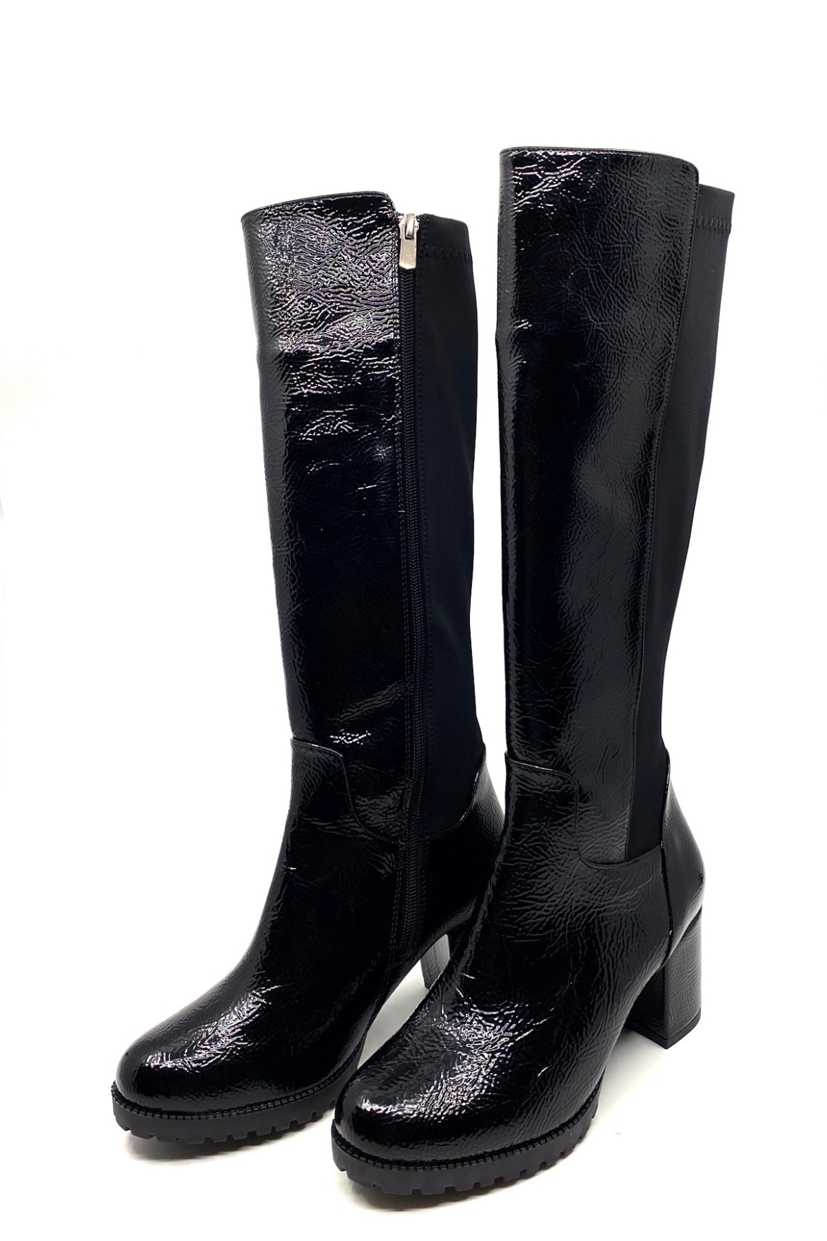 DEJA MODEL 6 Cm Topuklu Kalin Taban Sihirli Çizme siyah RUGAN