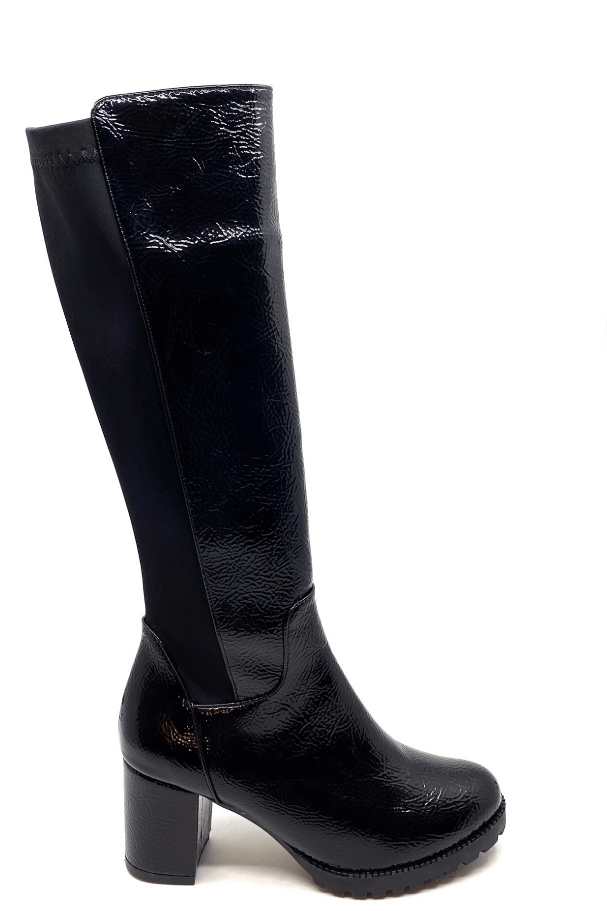 DEJA MODEL 6 Cm Topuklu Kalin Taban Sihirli Çizme siyah RUGAN