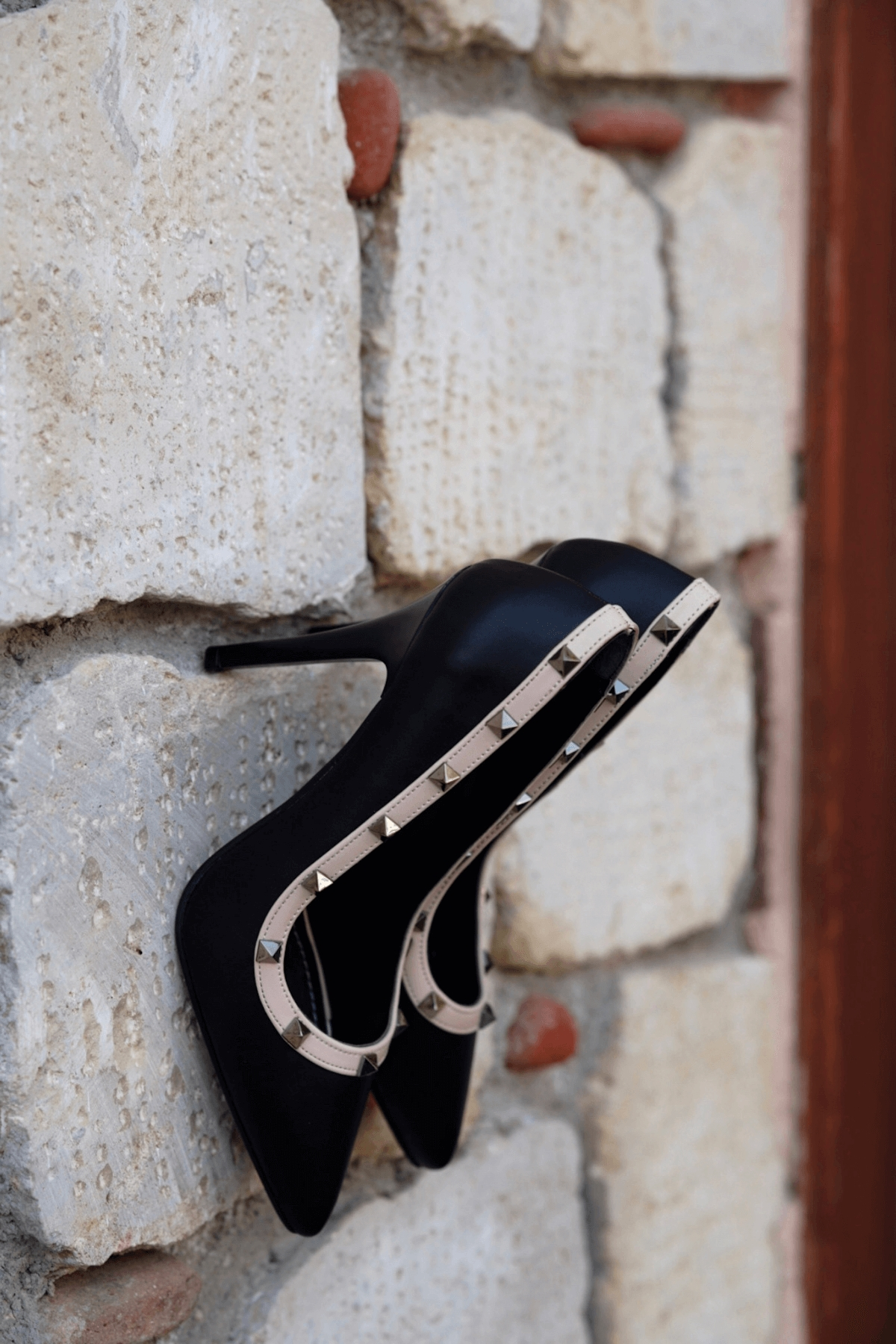 Donna Model 10 Cm Topuklu Troklu Stiletto Ayakkabi Siyah