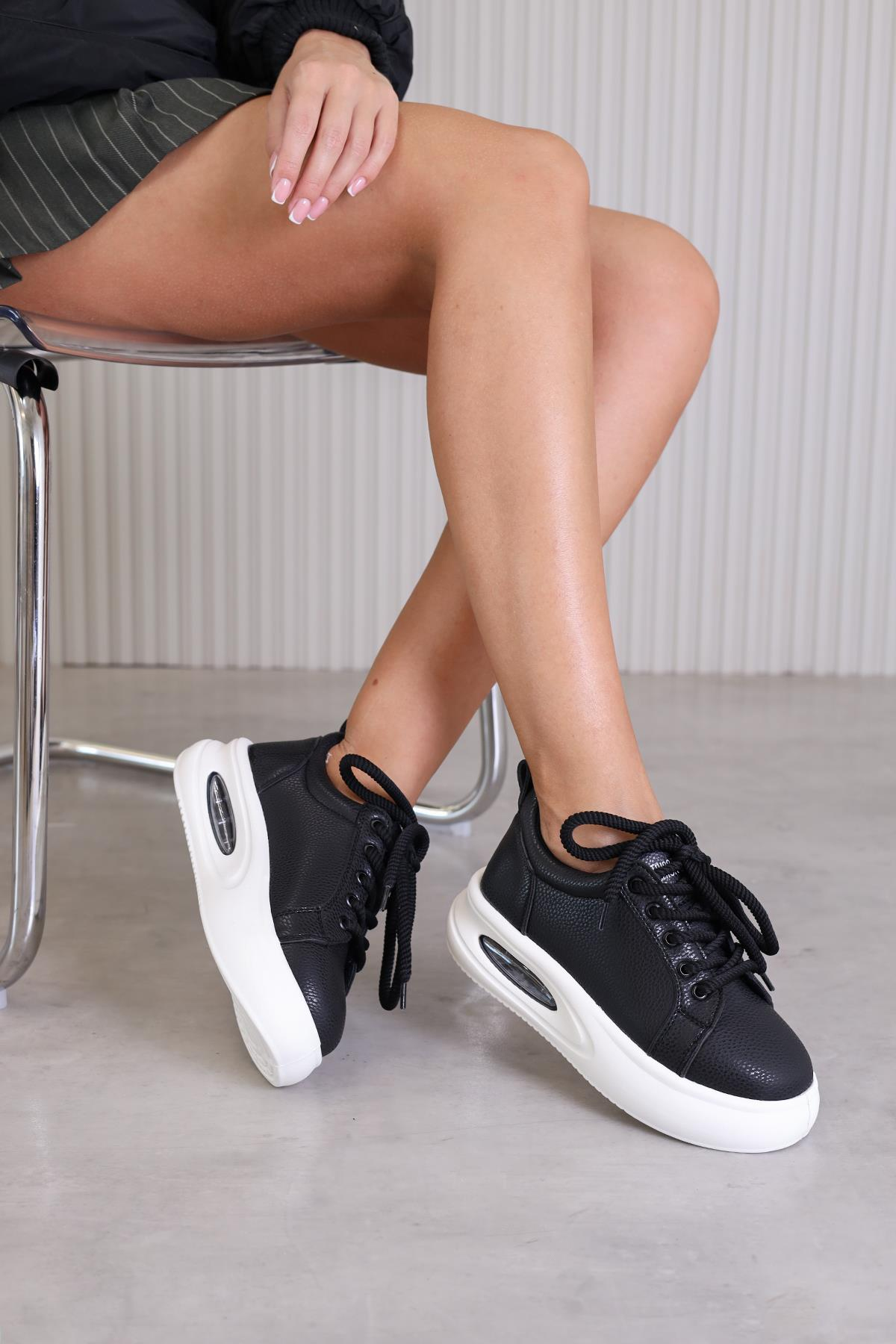 dv201  model 3 cm tabanlı yeni sezon spor ayakkabı SIY.BEY