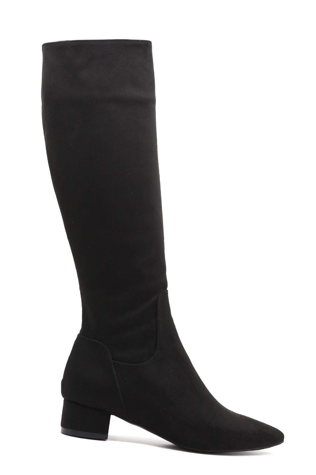 Emily 3 Cm Yeni̇ Sezon Zara Model Çi̇zme Siy.suet