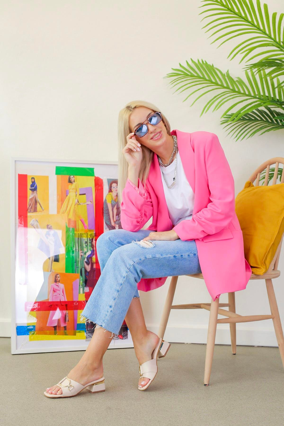 EZGİ MODEL 3 CM TOPUKLU AKSESUAR DETAYLI TERLİK TEN