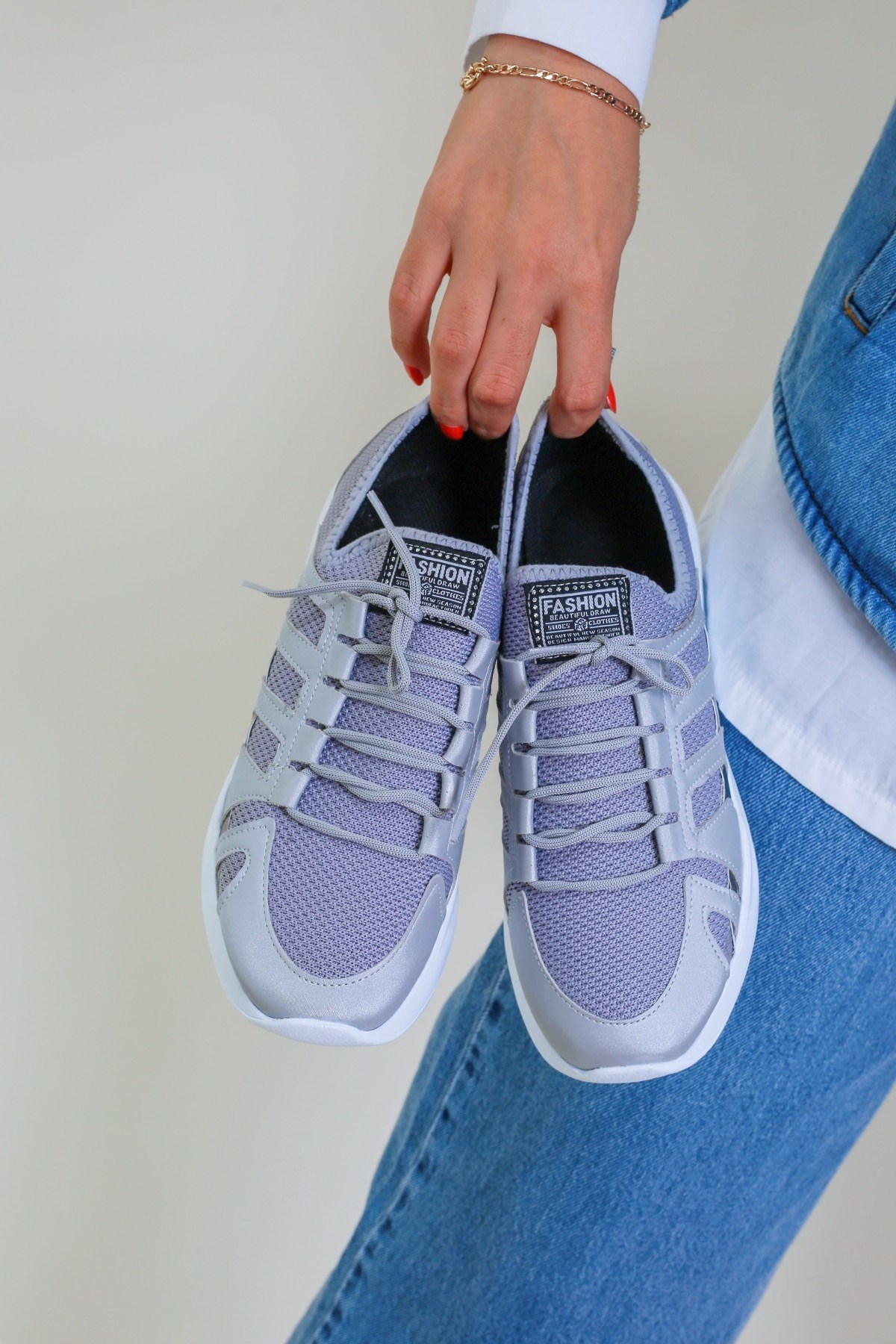 Farah Model Yeni Sezon Sneakers Model Spor Ayakkabi Gri