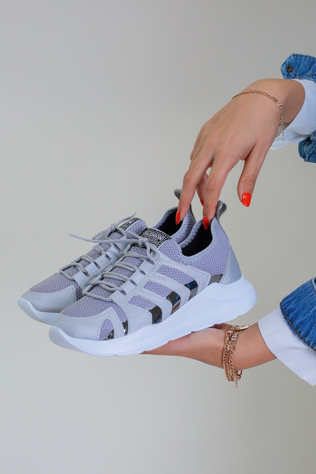 Farah Model Yeni Sezon Sneakers Model Spor Ayakkabi Gri