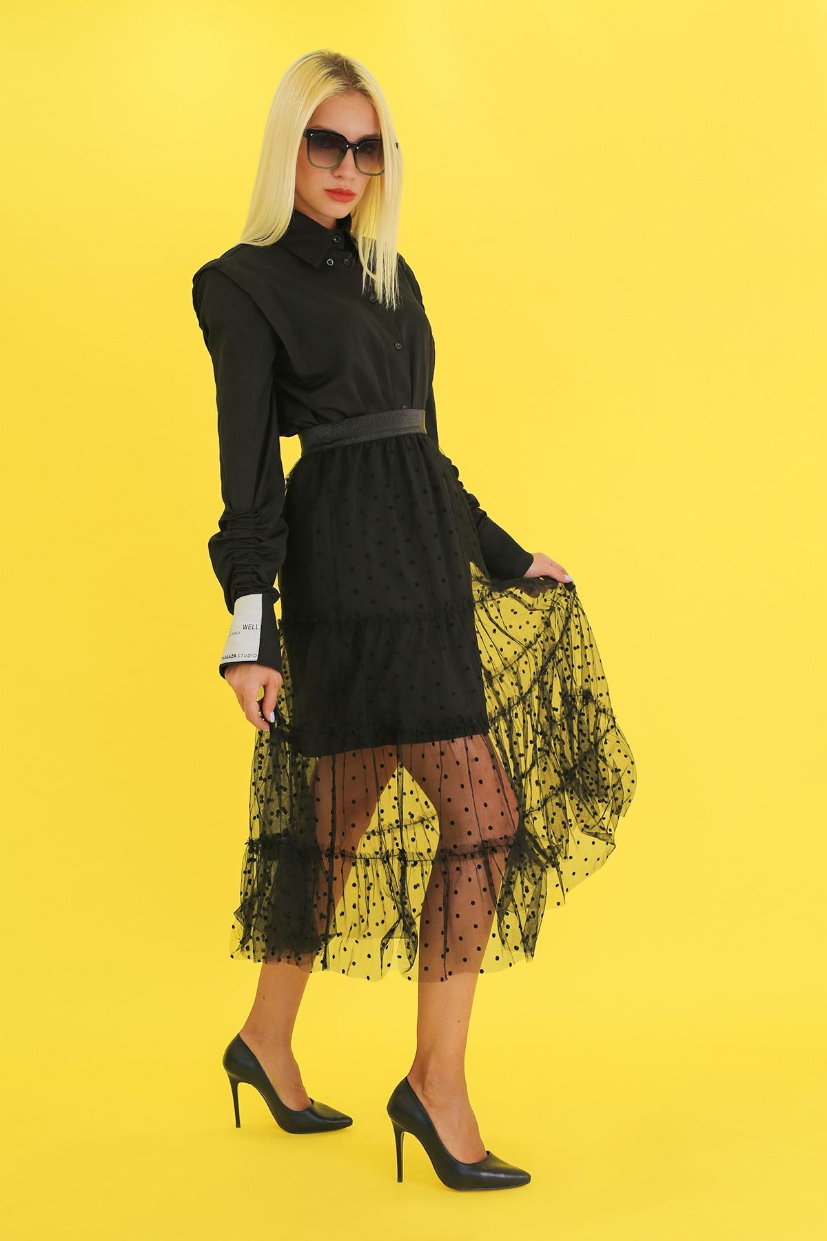 GİNA MODEL 10 CM TOPUKLU STİLETTO TOPUKLU AYAKAKBI SIYAH