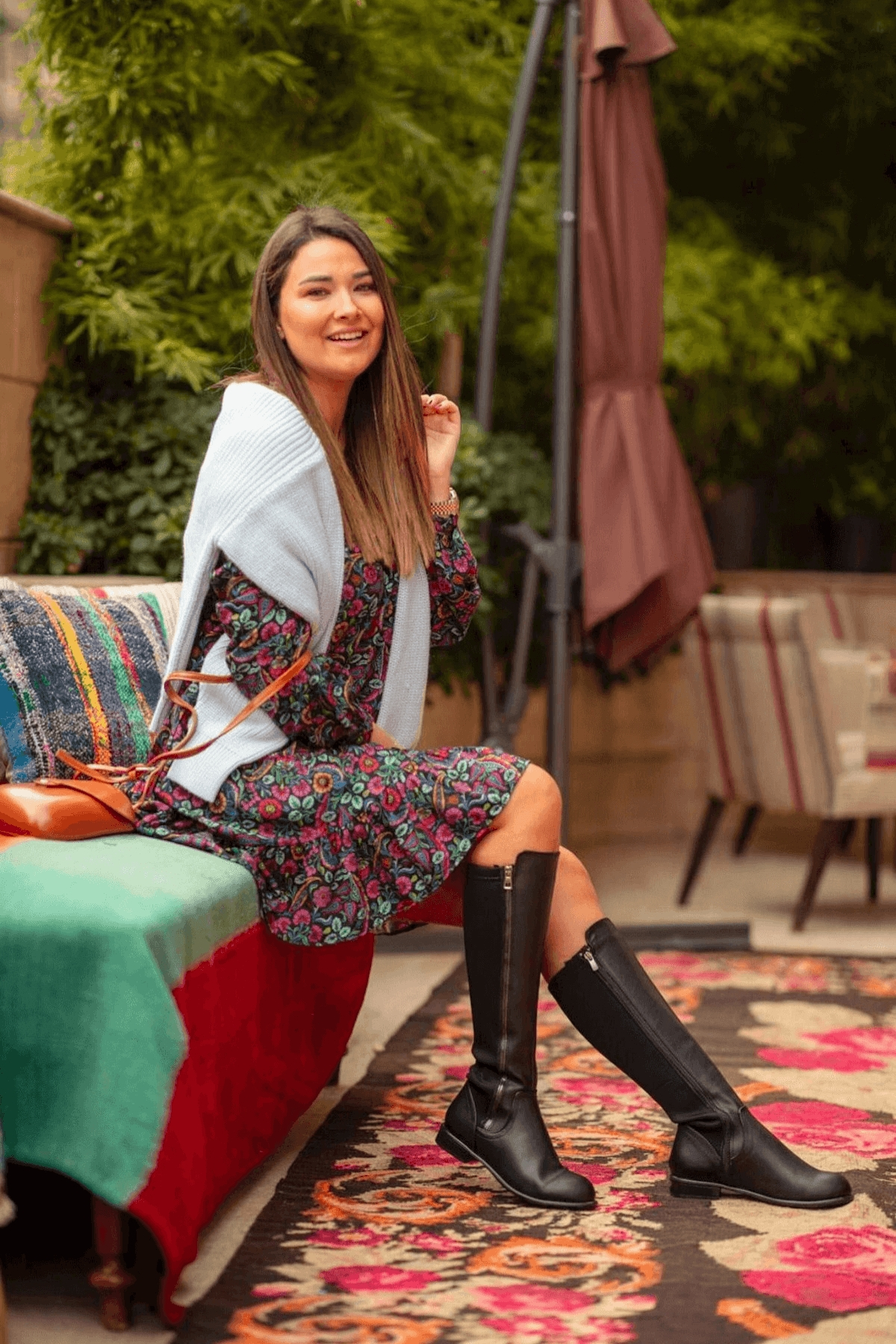 GİZMO Ince  Taban Fermuar Detayli Sihirli Çizme Siyah