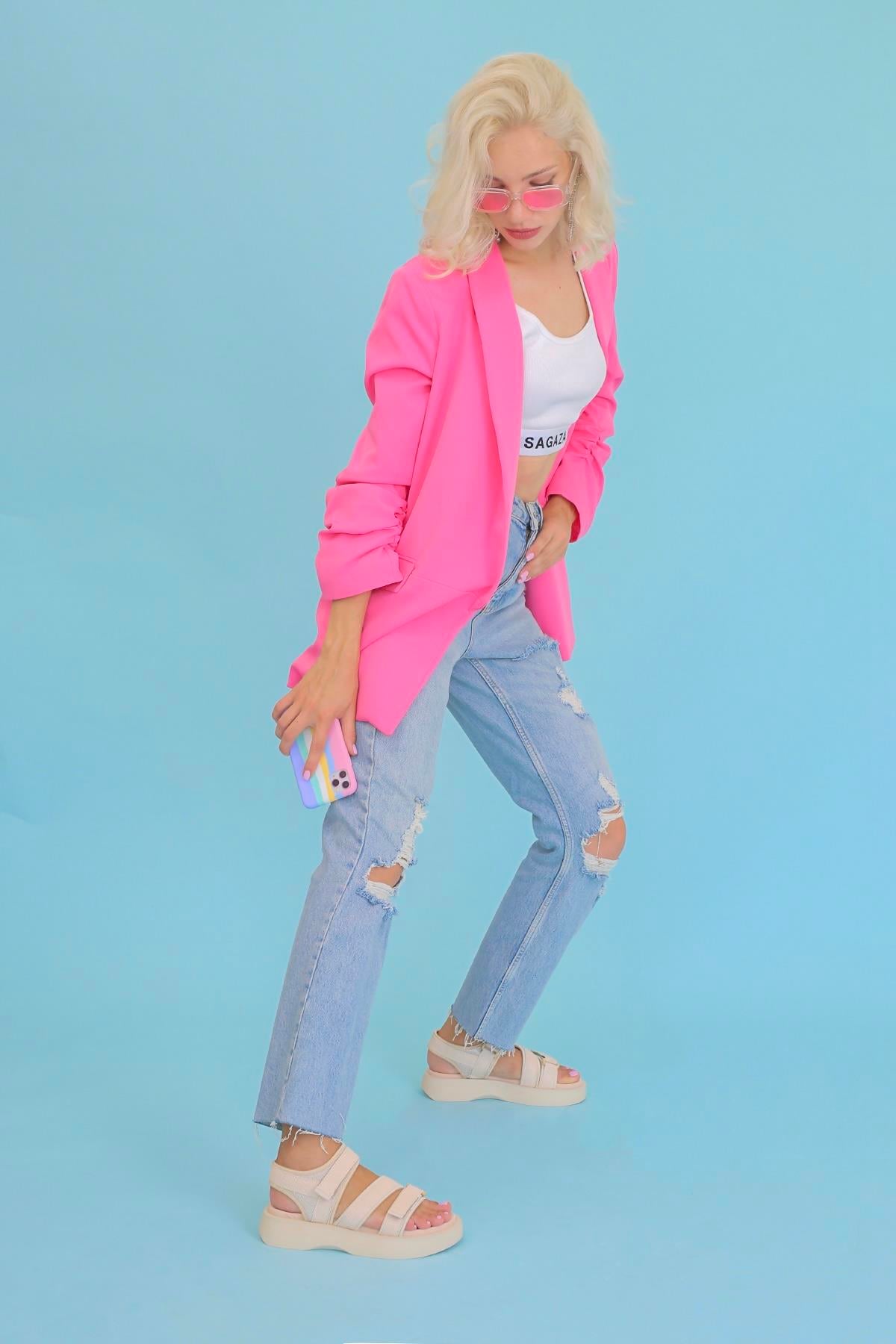 GLORY MODEL 4 CM TABANLI CIRTCIRT DETAYLI YENİ SEZON SANDALET BEJ