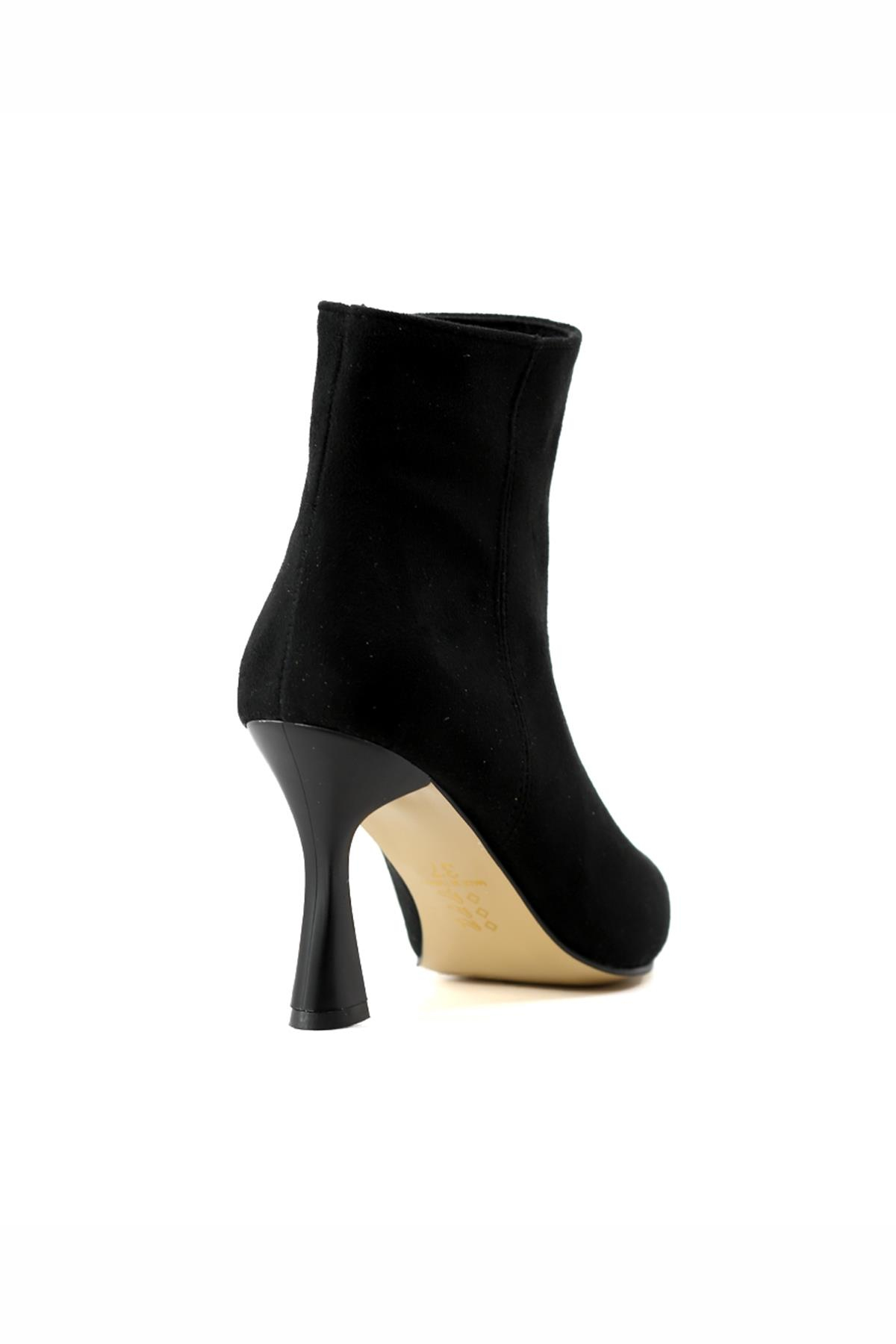 GWEN MODEL 8 CM TOPUKLU YENİ SEZON BOT SIY.SUET