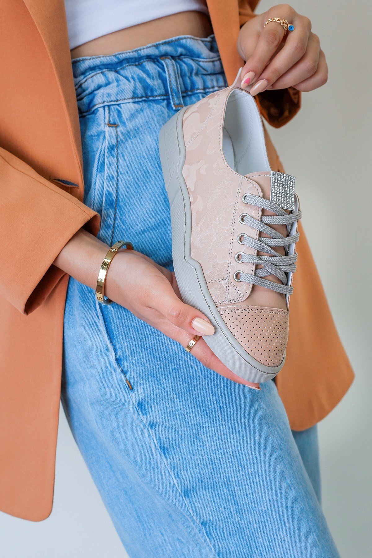 Inci Model Yeni Sezon Talşi Sneakers Spor Ayakkabi Nut