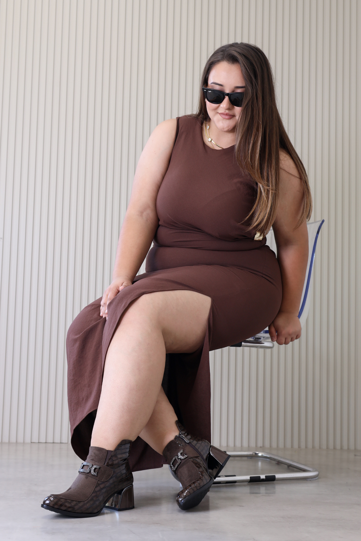 ız339  model 5 cm topuklu yeni sezon kısa bot KHVE.KROKO