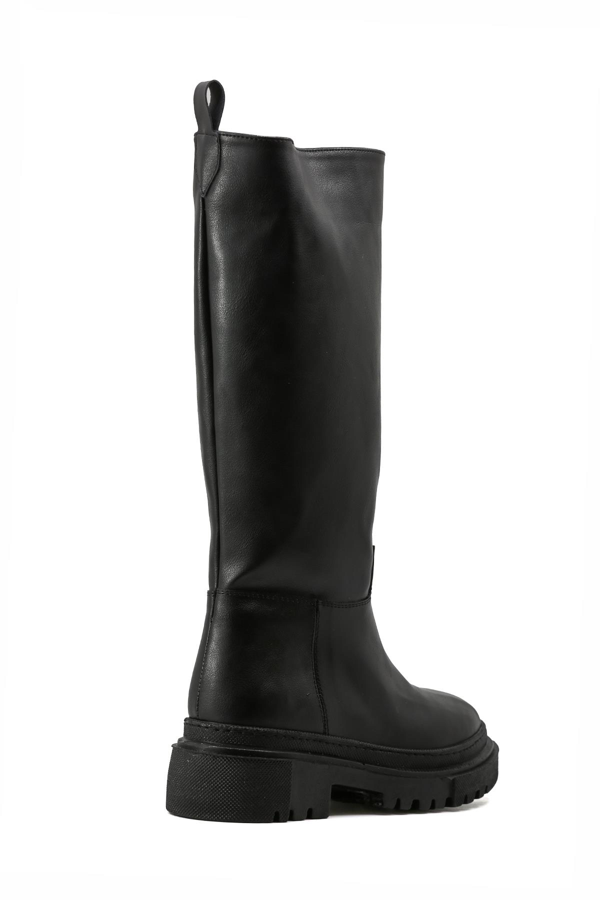 JANETTE ZARA MODEL 4 CM TOPUKLU KISA BOT ÇİZME SIYAH