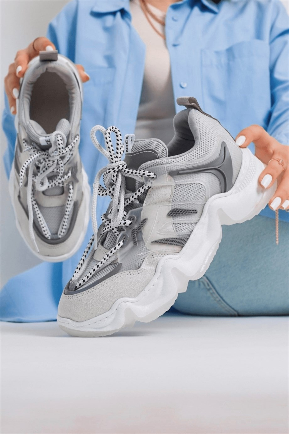 Lewis Model Yeni Sezon Sneakers Spor Ayakkabi Gri