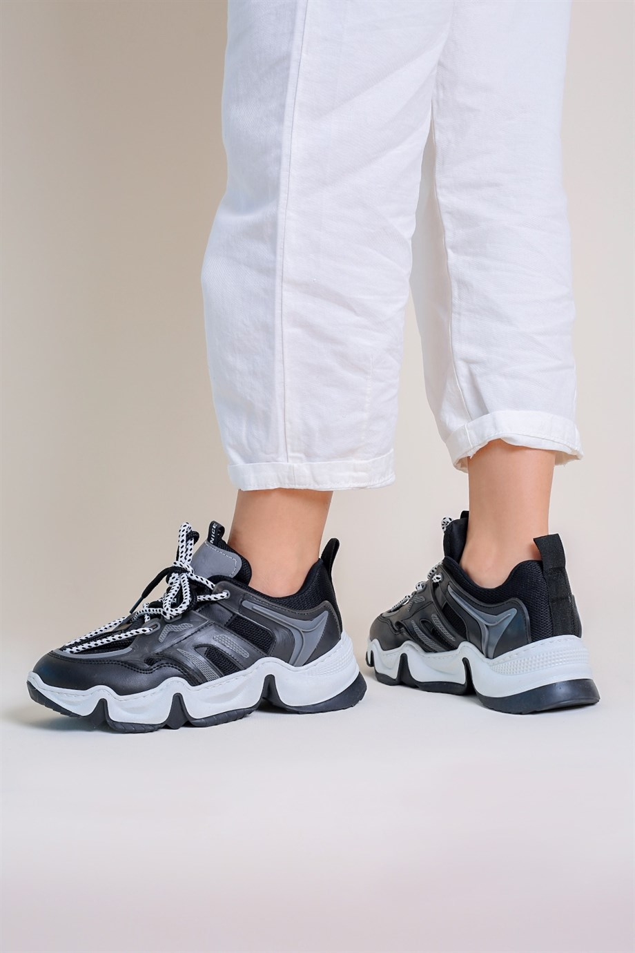 Lewis Model Yeni Sezon Sneakers Spor Ayakkabi Siy.bey