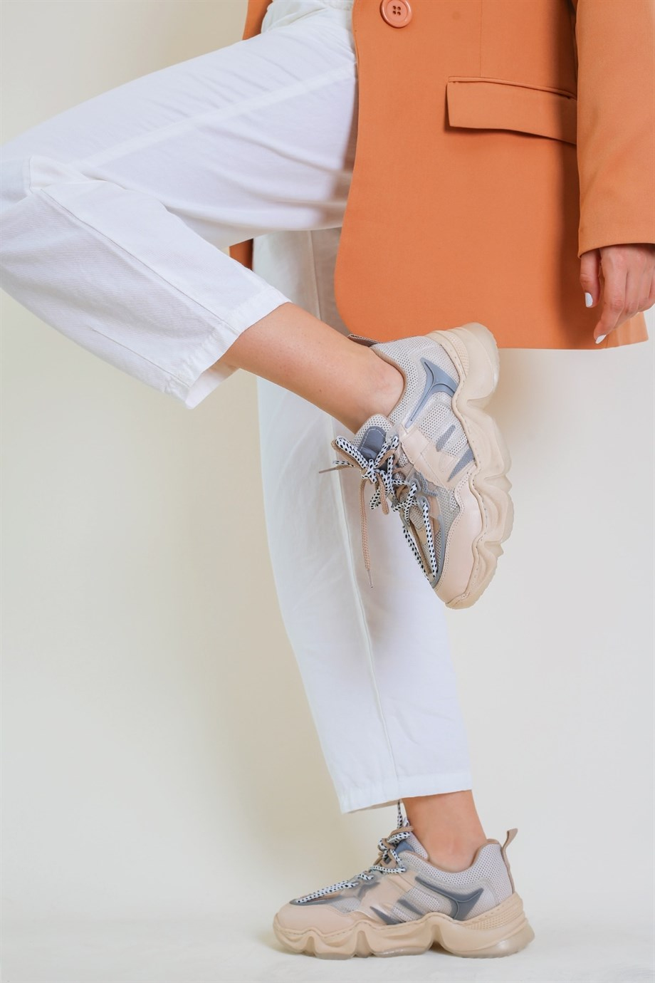 Lewis Model Yeni Sezon Sneakers Spor Ayakkabi Bej