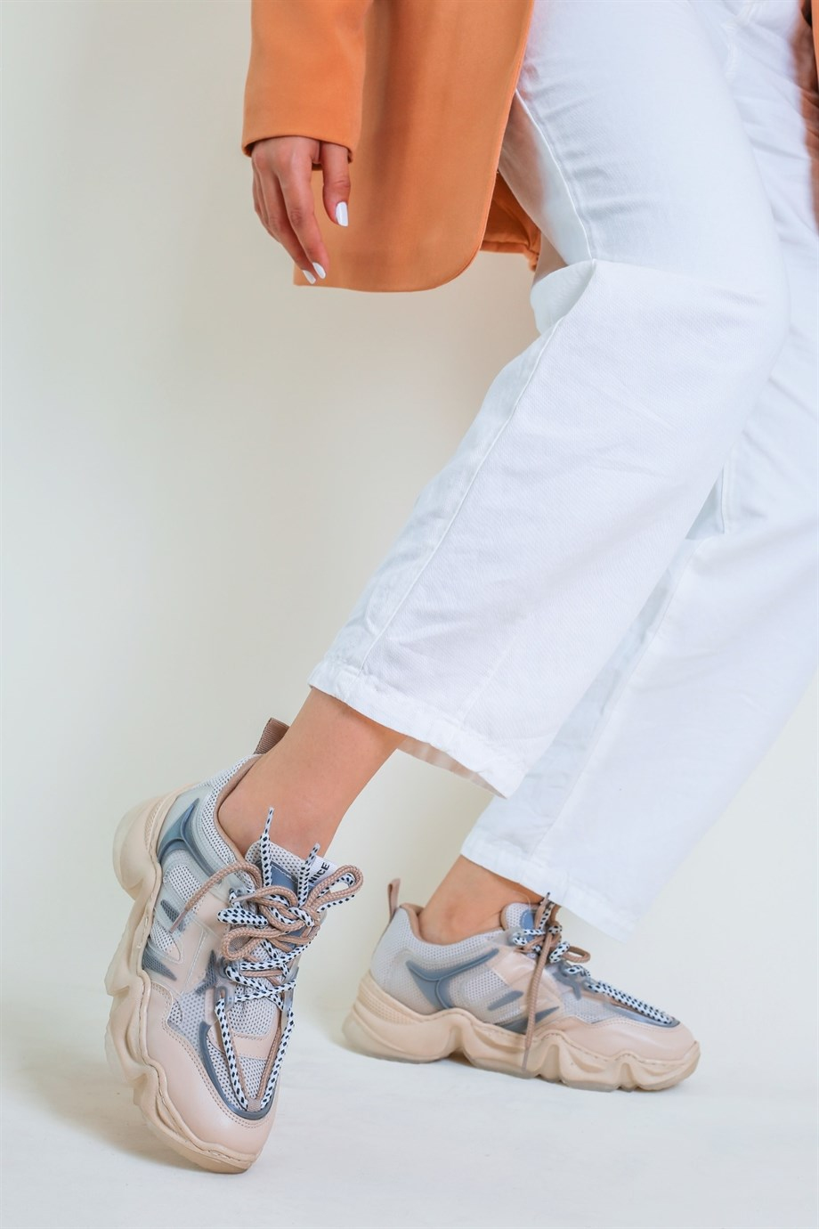 Lewis Model Yeni Sezon Sneakers Spor Ayakkabi Bej