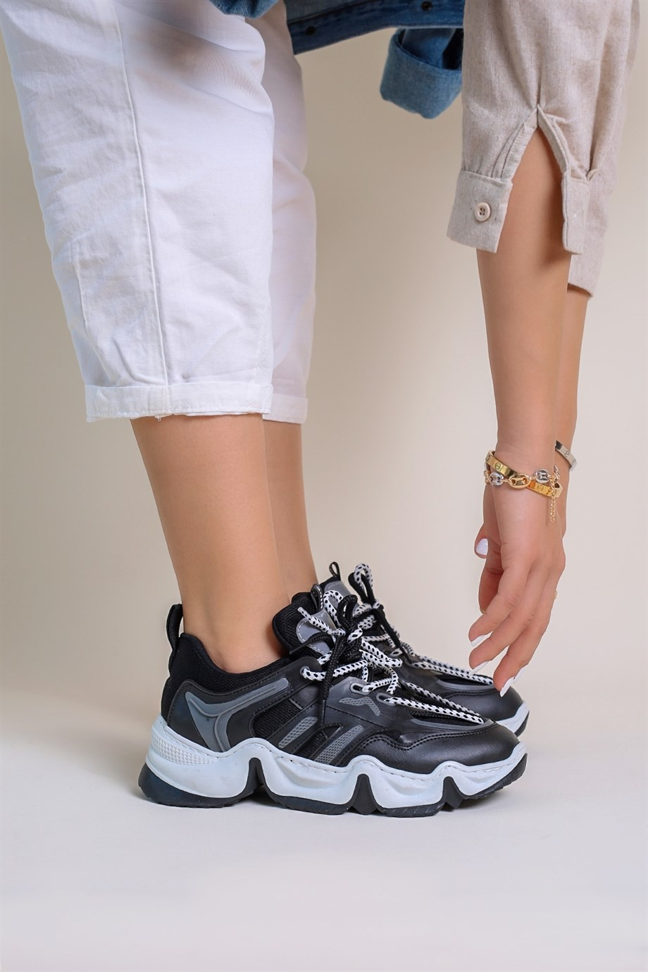 Lewis Model Yeni Sezon Sneakers Spor Ayakkabi Siy.bey