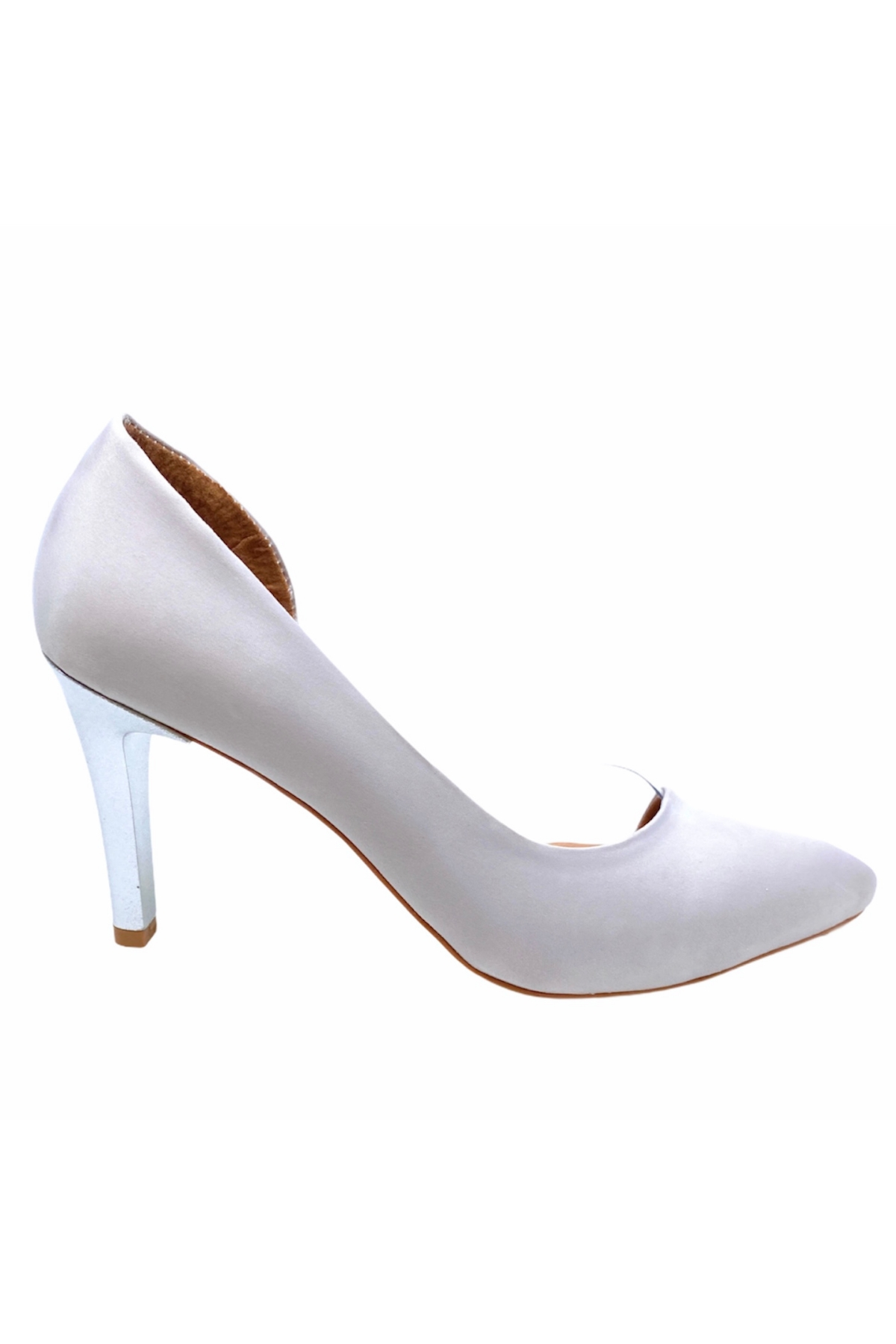Linda Model 8 Cm Topuklu Fume Saten