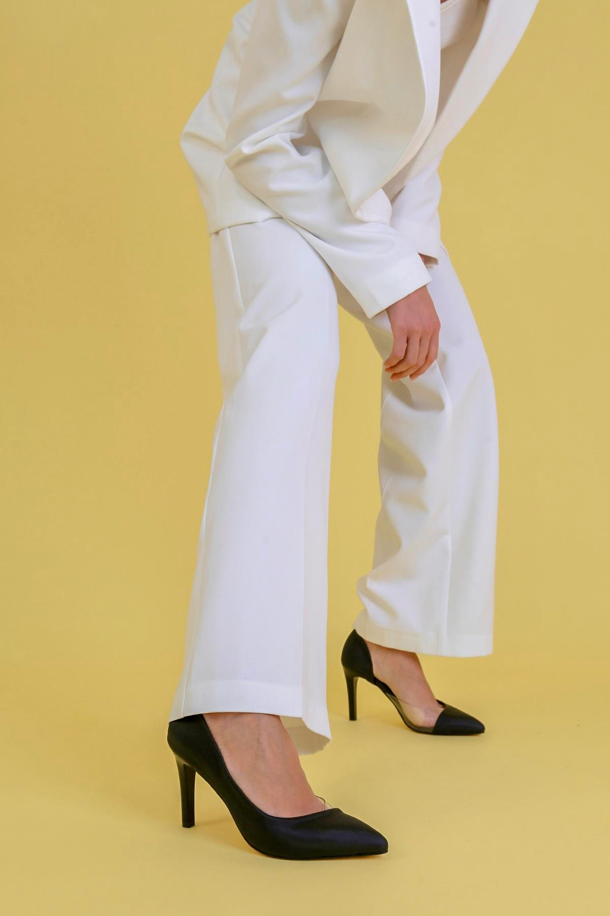 Linda Model 8 Cm Topuklu Siy.saten