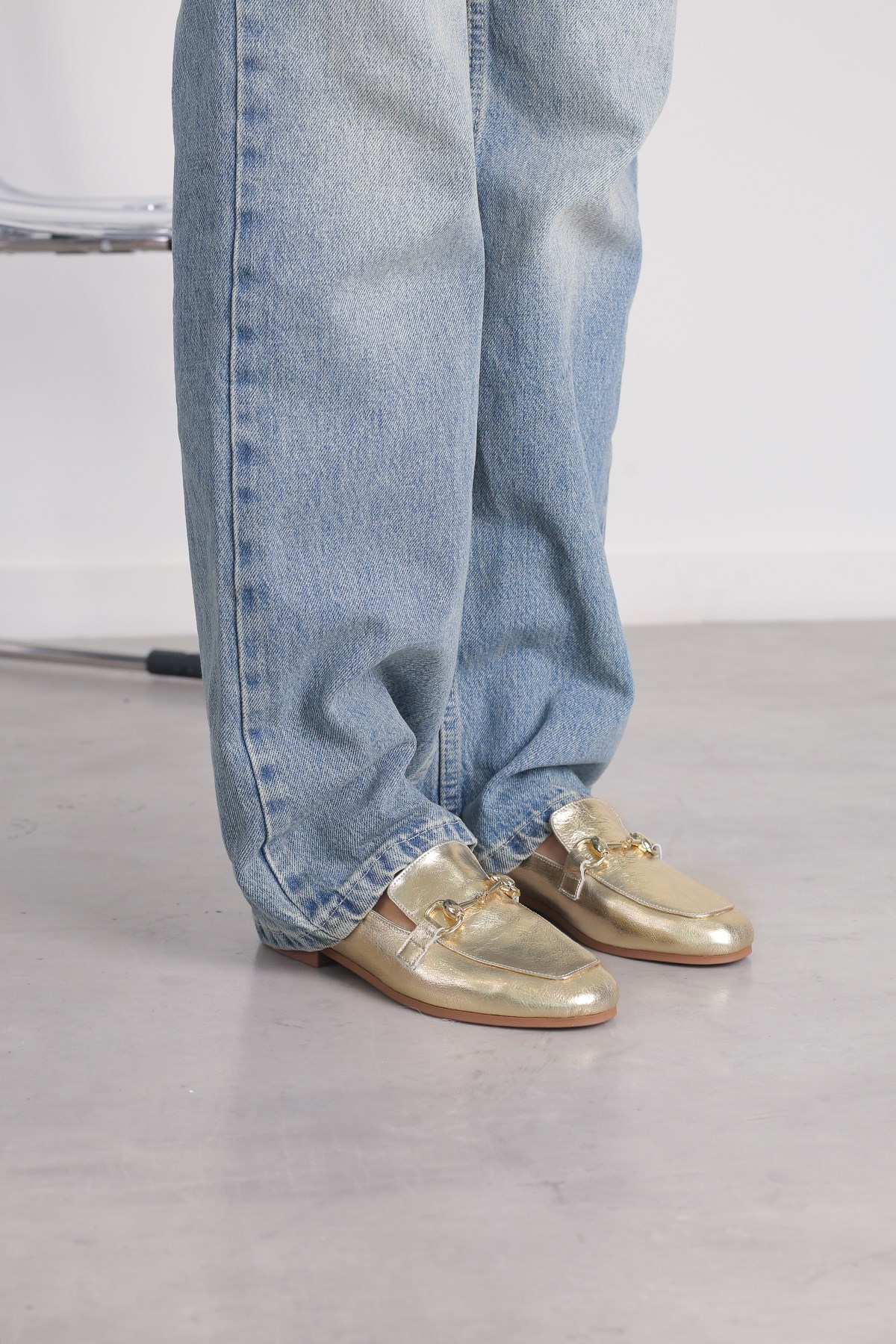 LİZZY MODEL ORJİNAL DERİ TOKA DEAYLI LOAFER BABET ALTIN