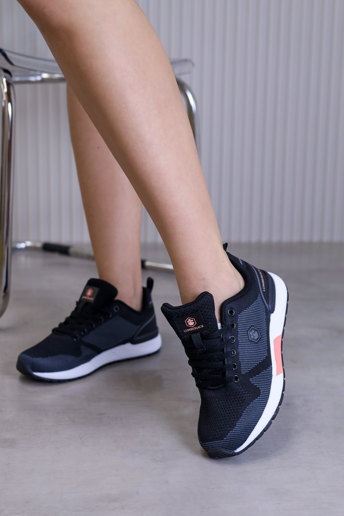 lj2013-lumberjack  model 3 cm tabanlı orjinal spor ayakkabı SIYAH