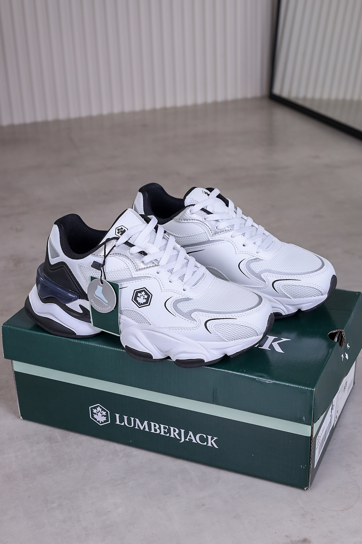 lj265-lumberjack  model 4 cm tabanlı orjinal spor ayakkabı BEYAZ