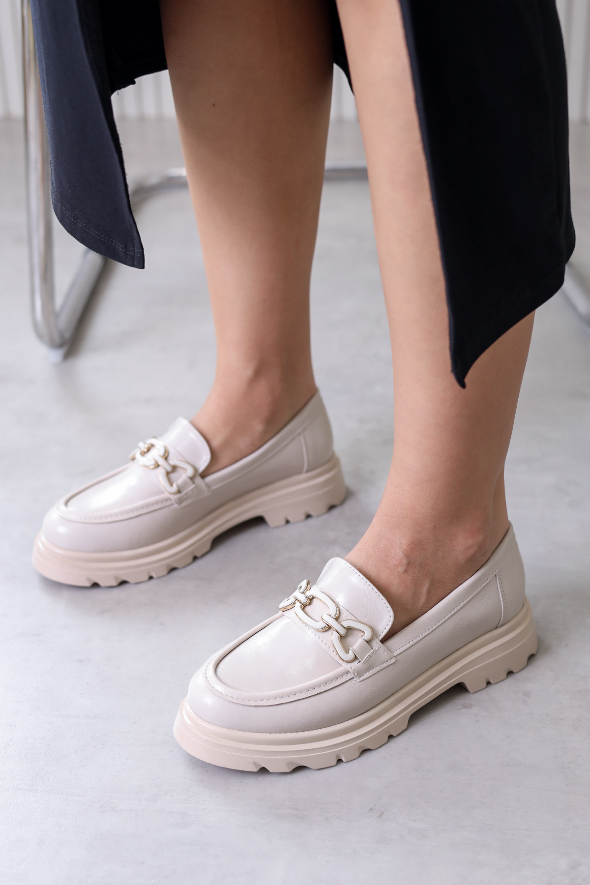 lois model 3 cm tabanlı yeni sezon loafer ayakkabı TEN.KIRISIK