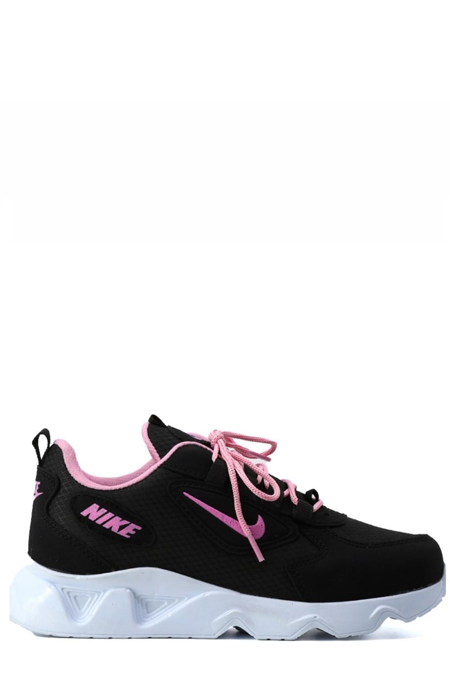 LUFFY MODEL 3 CM TOPUKLU YENİ SEZON SNEAKERS SPOR AYAKKABI SIY.PEMBE