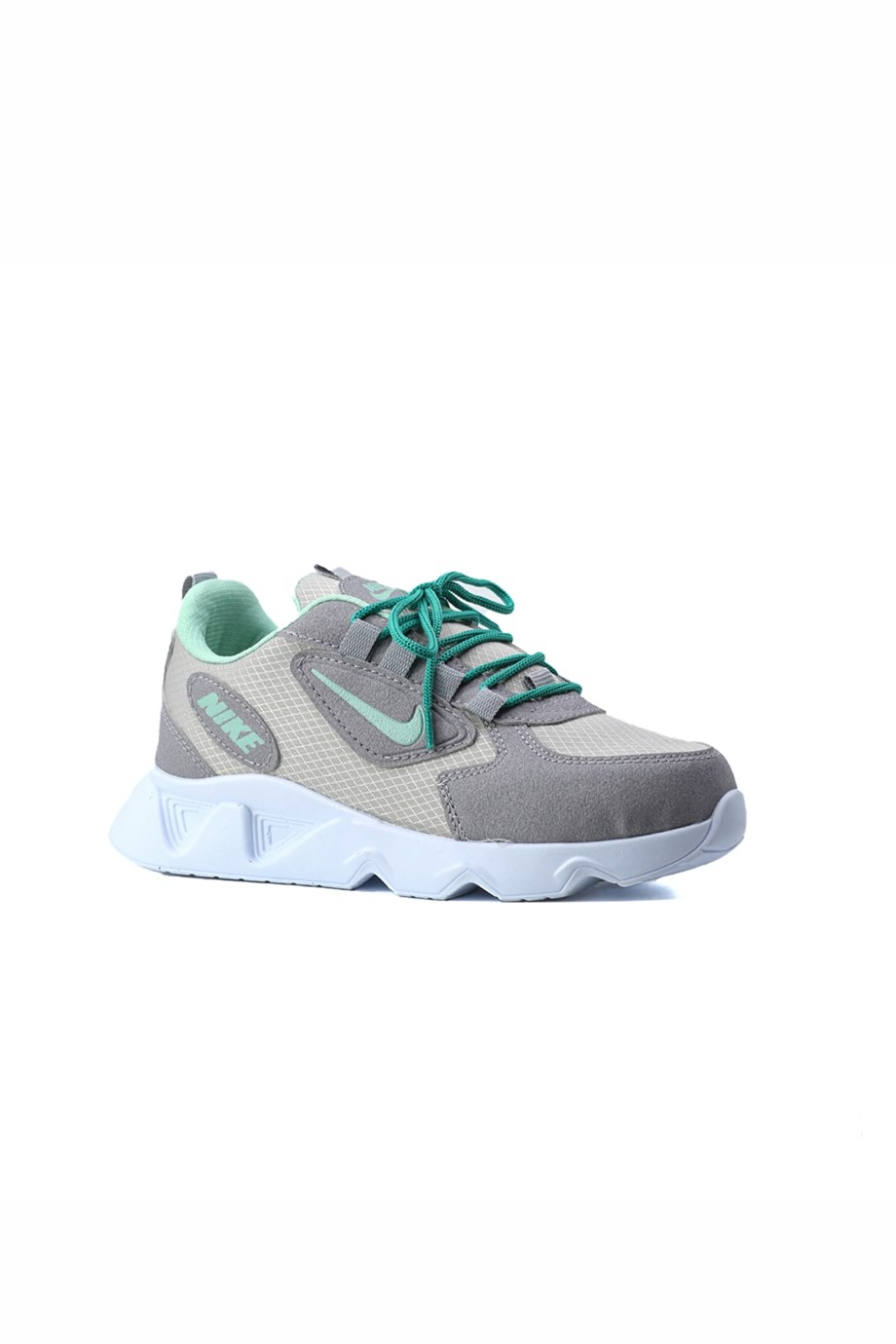 LUFFY MODEL 3 CM TOPUKLU YENİ SEZON SNEAKERS SPOR AYAKKABI BUZ.YESİL