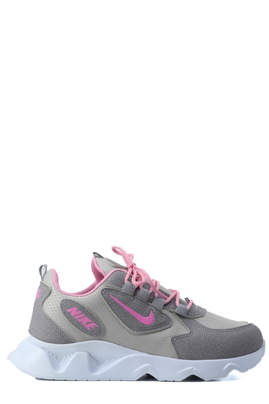 LUFFY MODEL 3 CM TOPUKLU YENİ SEZON SNEAKERS SPOR AYAKKABI BUZ PEMBE