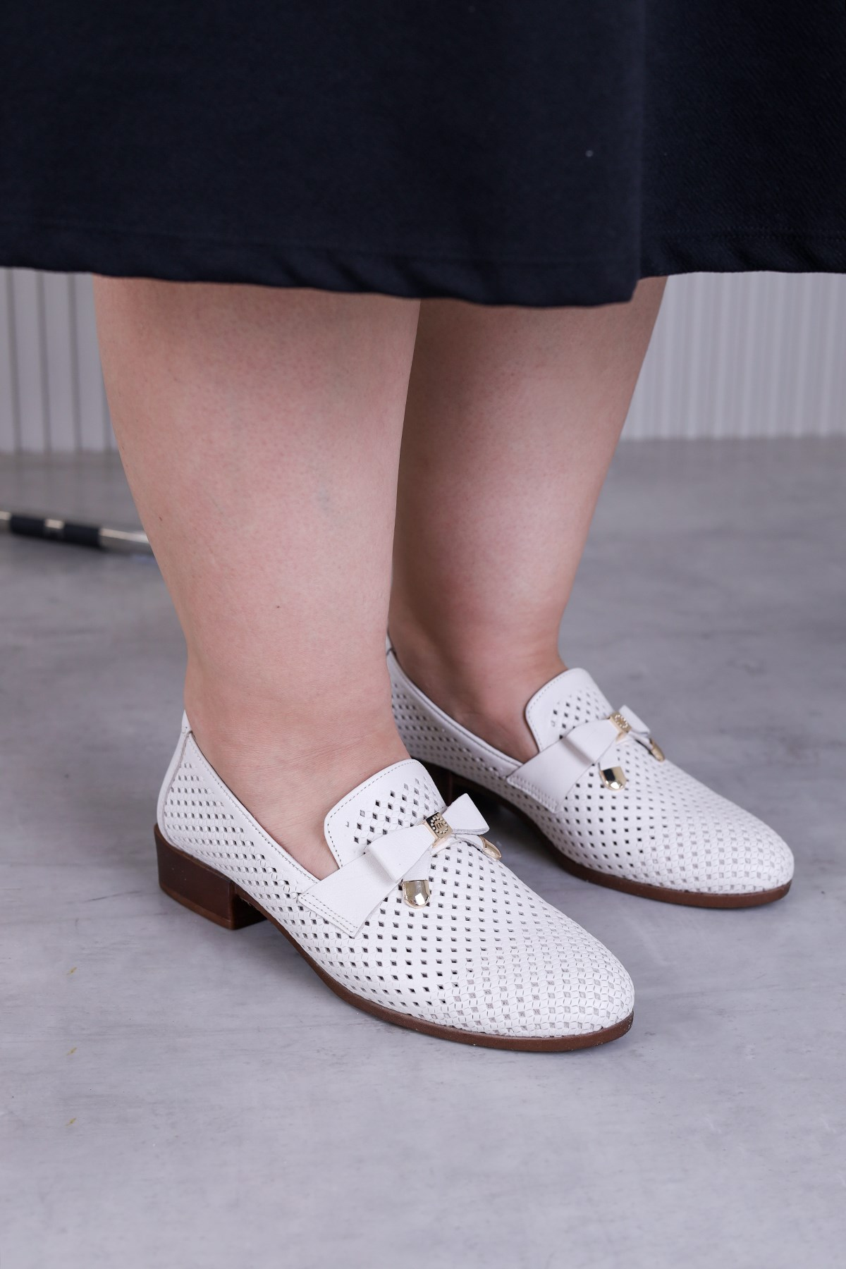 m3310 model mammamia marka 3 cm topuklu yeni sezon orjinal deri babet loafer TEN