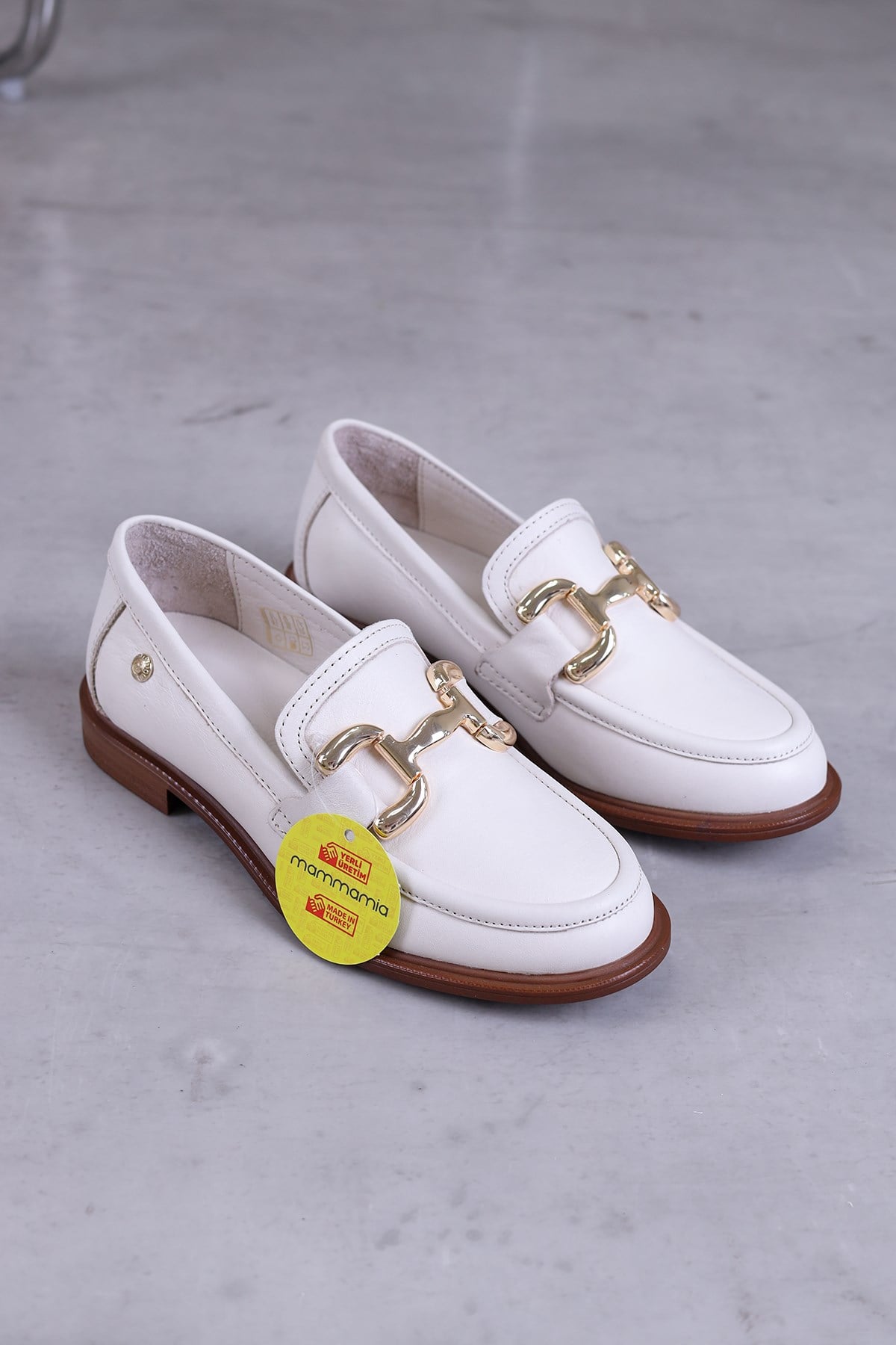 m3340 model mammamia marka 2 cm taban yeni sezon orjinal deri babet loafer TEN